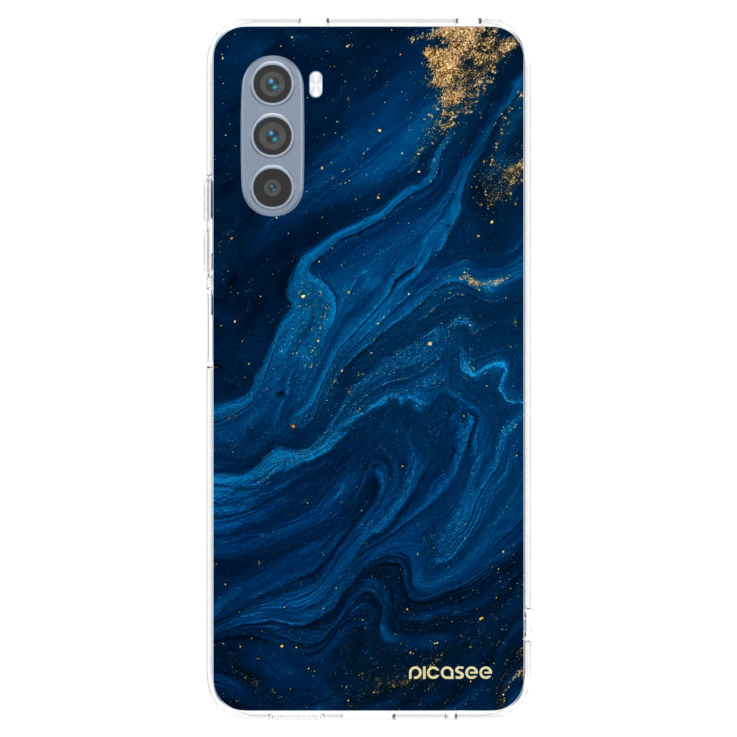 Picasee silikonowe przeźroczyste etui na Motorola Moto G62 - Blue
