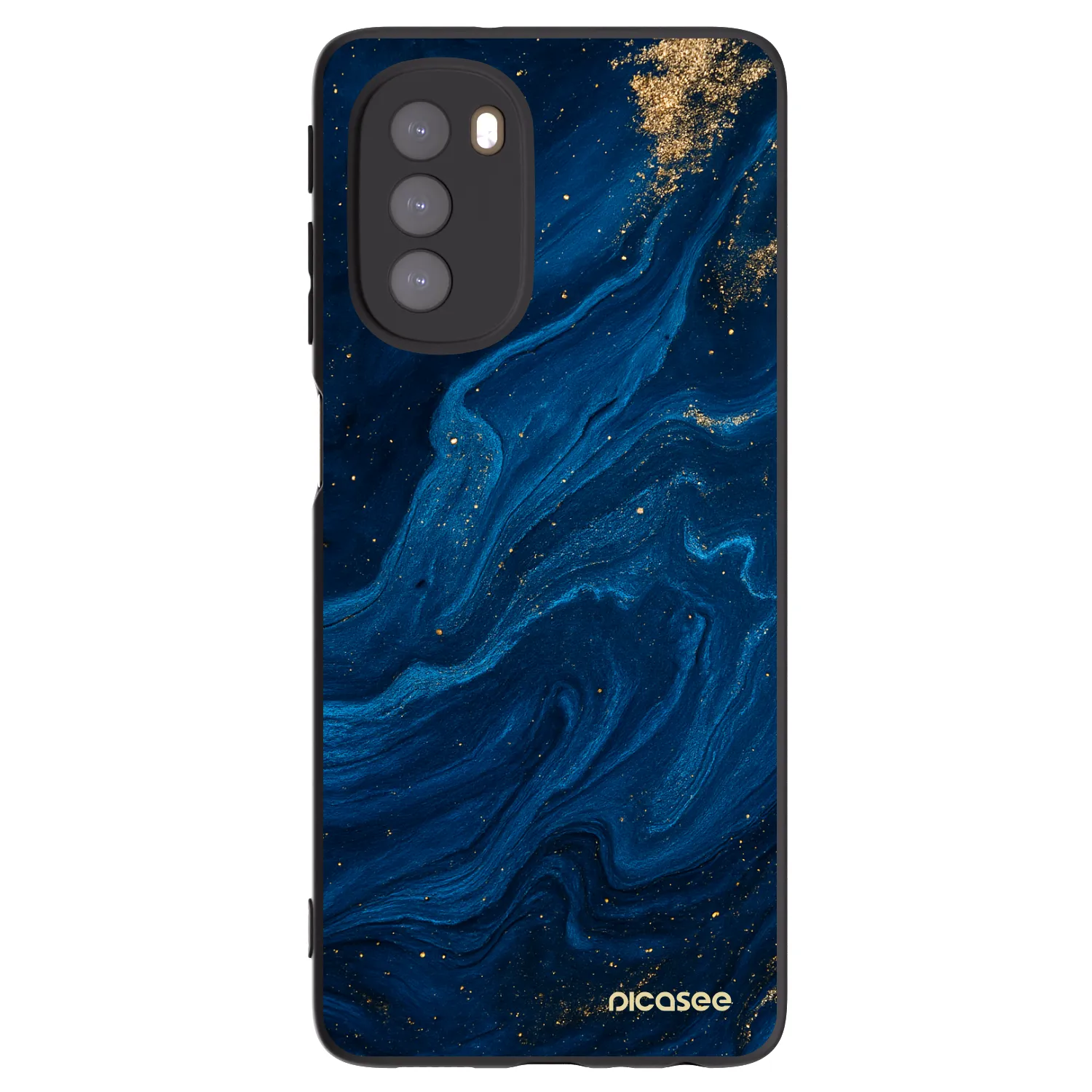 Picasee silikonowe czarne etui na Motorola Moto G51 - Blue