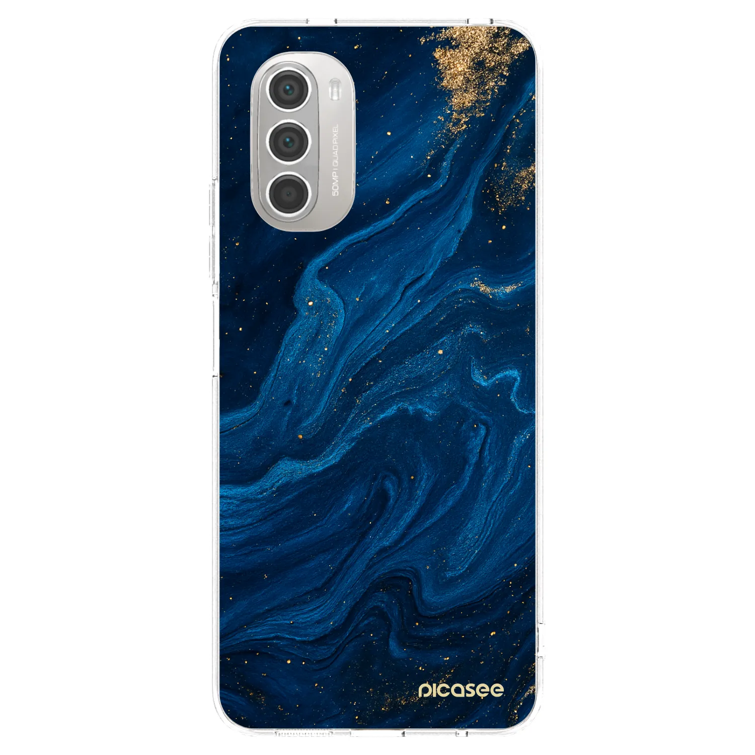 Picasee silikonowe przeźroczyste etui na Motorola Moto G51 - Blue