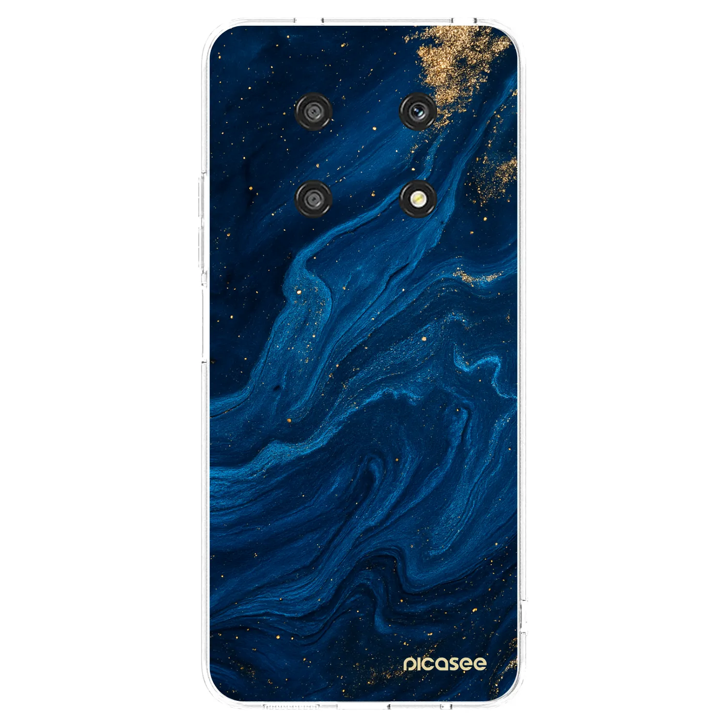 Picasee silikonowe przeźroczyste etui na Honor Magic4 Lite 5G - Blue