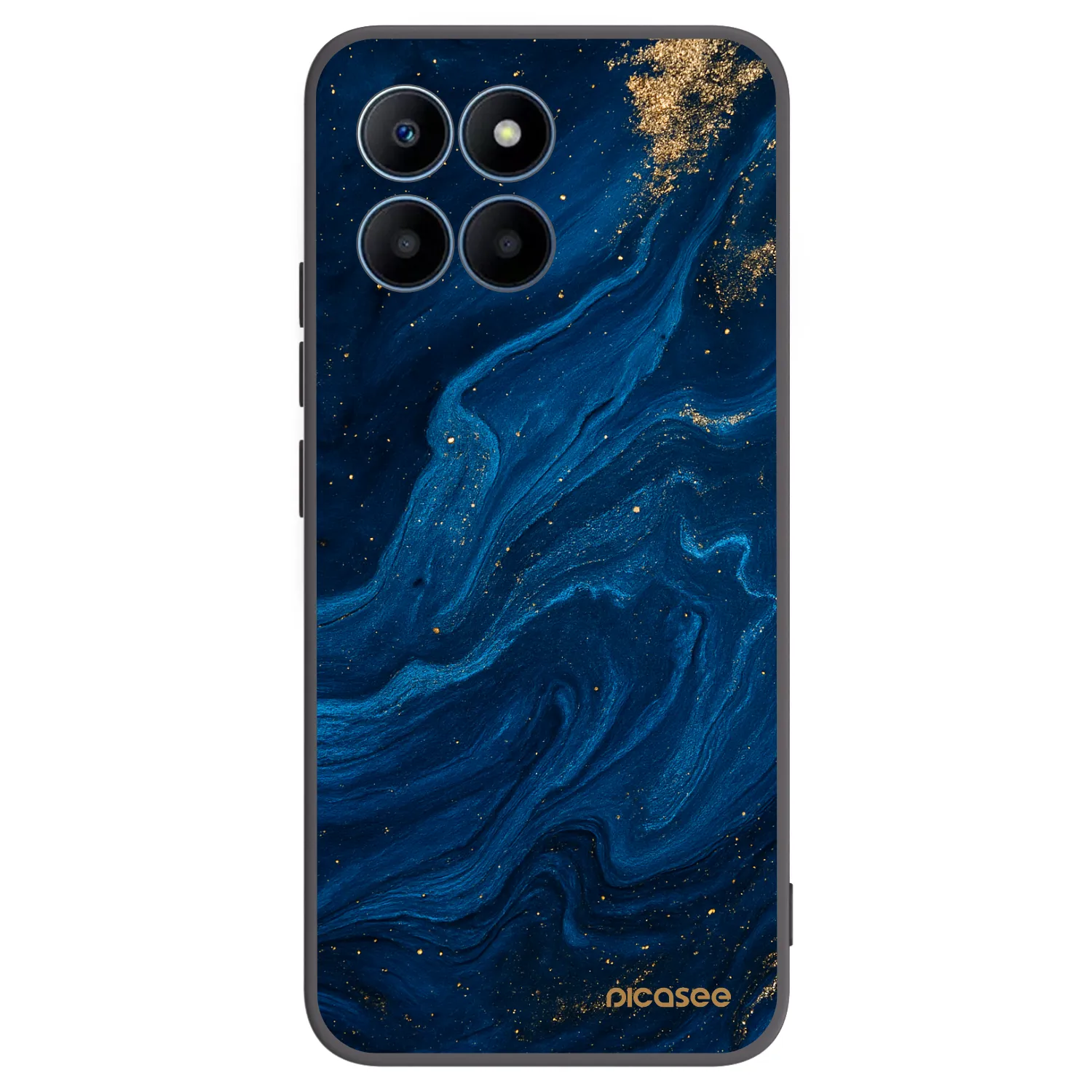 Picasee silikonowe czarne etui na Honor 70 Lite - Blue