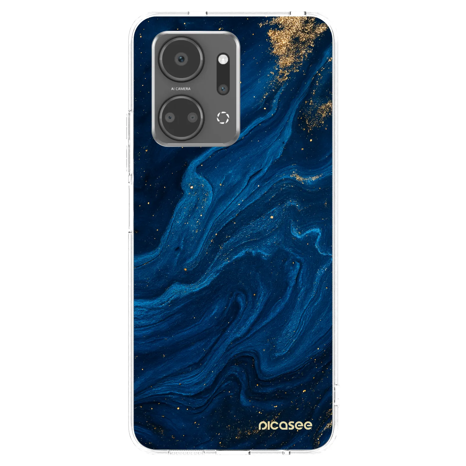 Picasee silikonowe przeźroczyste etui na Honor X7a - Blue