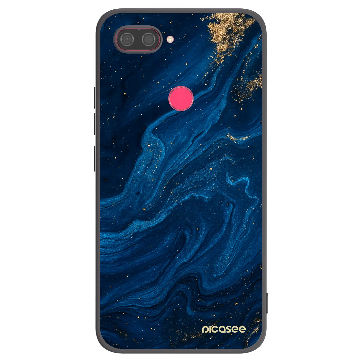 Picasee silikonowe czarne etui na Xiaomi Mi 8 Lite - Blue