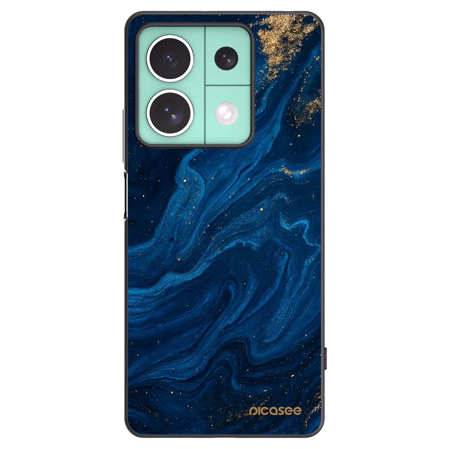 Picasee silikonowe czarne etui na Xiaomi Redmi Note 13 5G - Blue