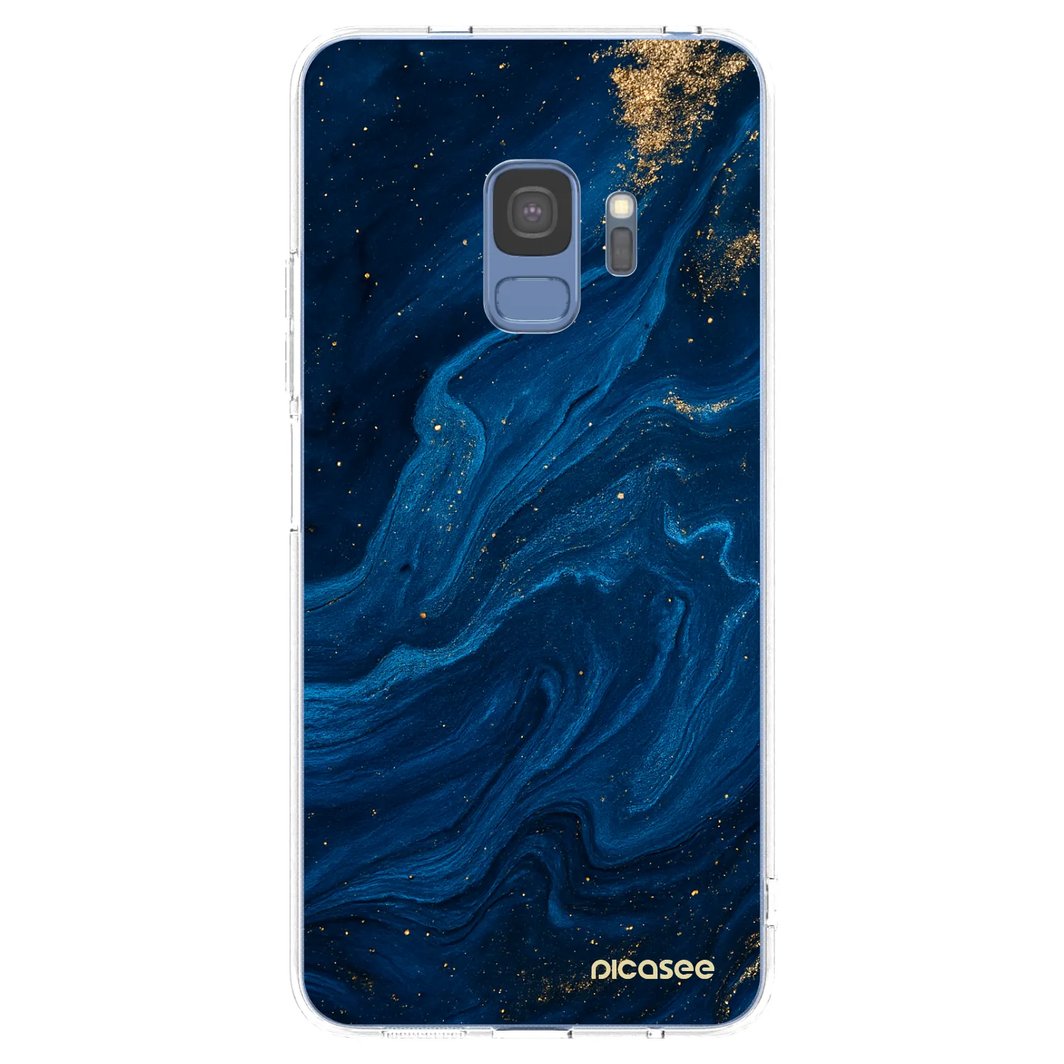 Picasee silikonowe przeźroczyste etui na Samsung Galaxy S9 G960F - Blue