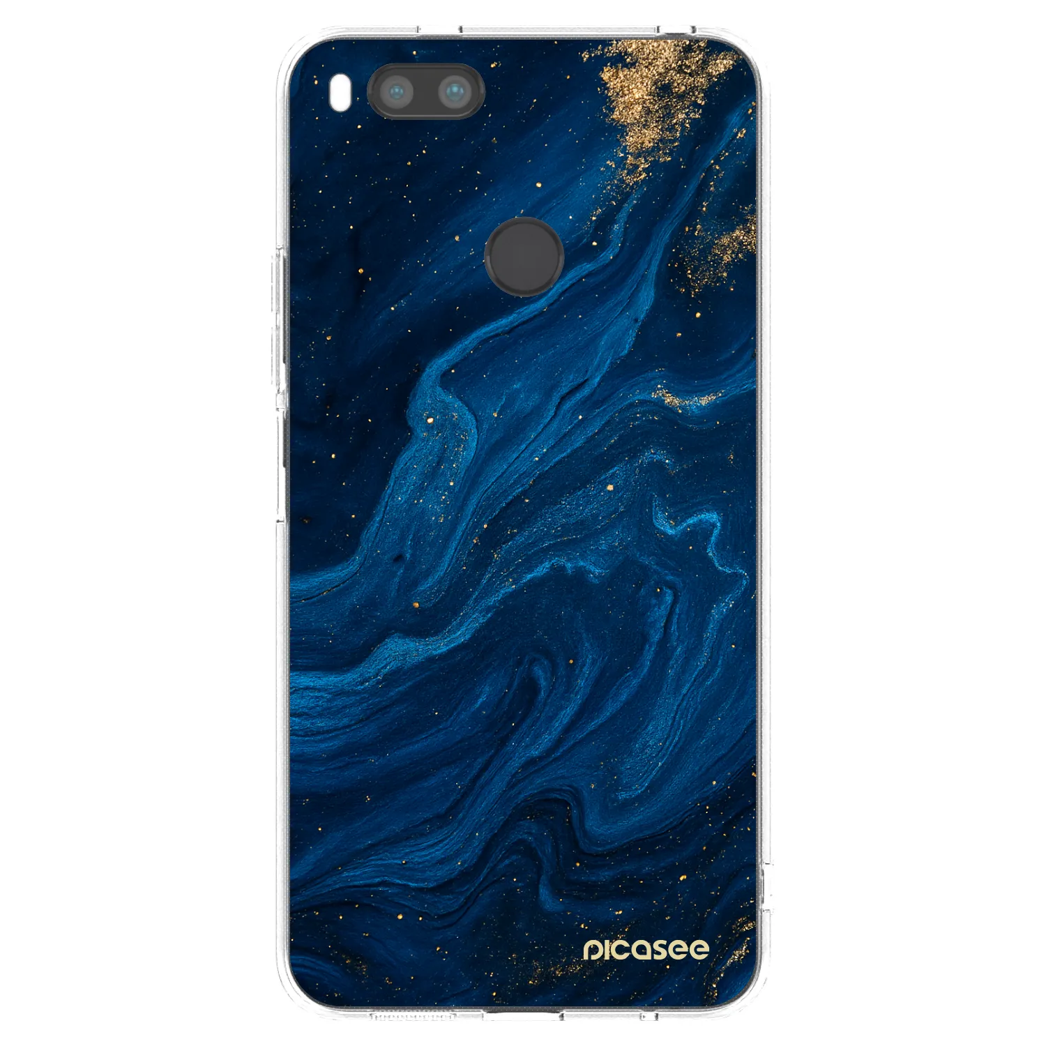 Picasee silikonowe przeźroczyste etui na Xiaomi Mi A1 Global - Blue