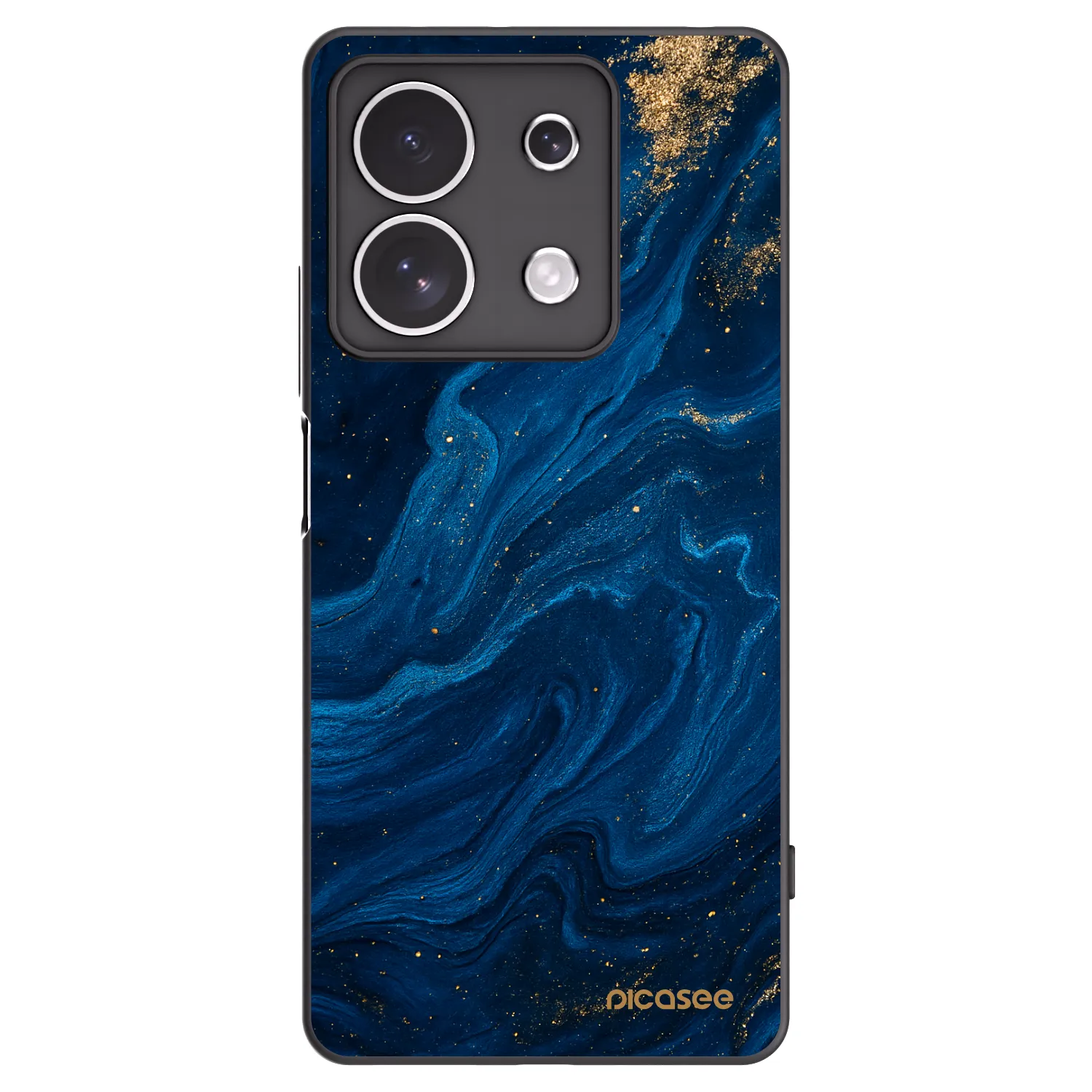 Picasee silikonowe czarne etui na Xiaomi Redmi Note 13 4G - Blue