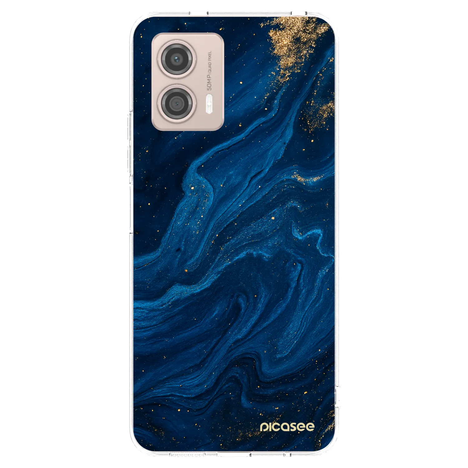 Picasee silikonowe przeźroczyste etui na Motorola Moto G53 5G - Blue