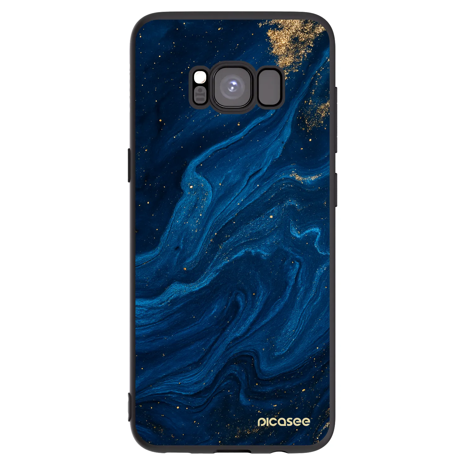 Picasee silikonowe czarne etui na Samsung Galaxy S8 G950F - Blue