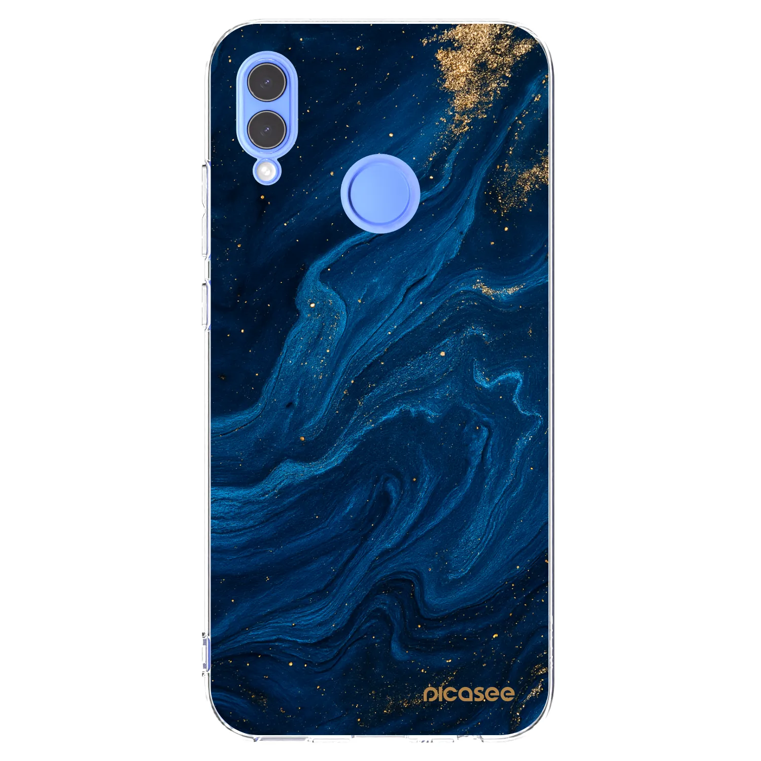 Picasee silikonowe przeźroczyste etui na Honor 10 Lite - Blue