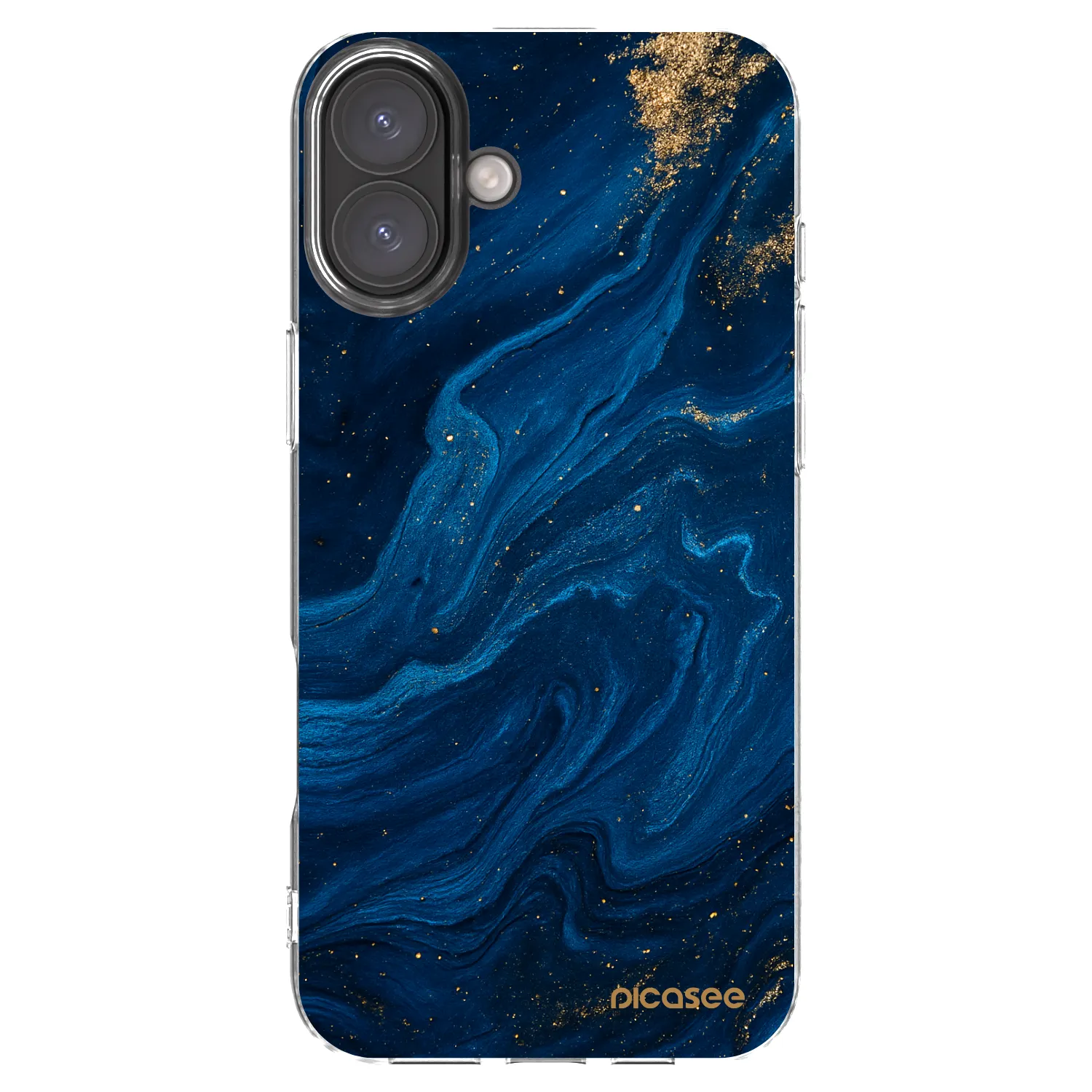 Picasee silikonowe przeźroczyste etui na Apple iPhone 16 Plus - Blue