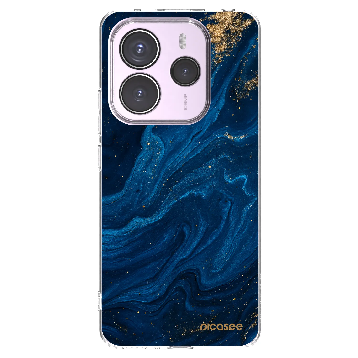 Picasee silikonowe przeźroczyste etui na Xiaomi Redmi Note 14 5G - Blue