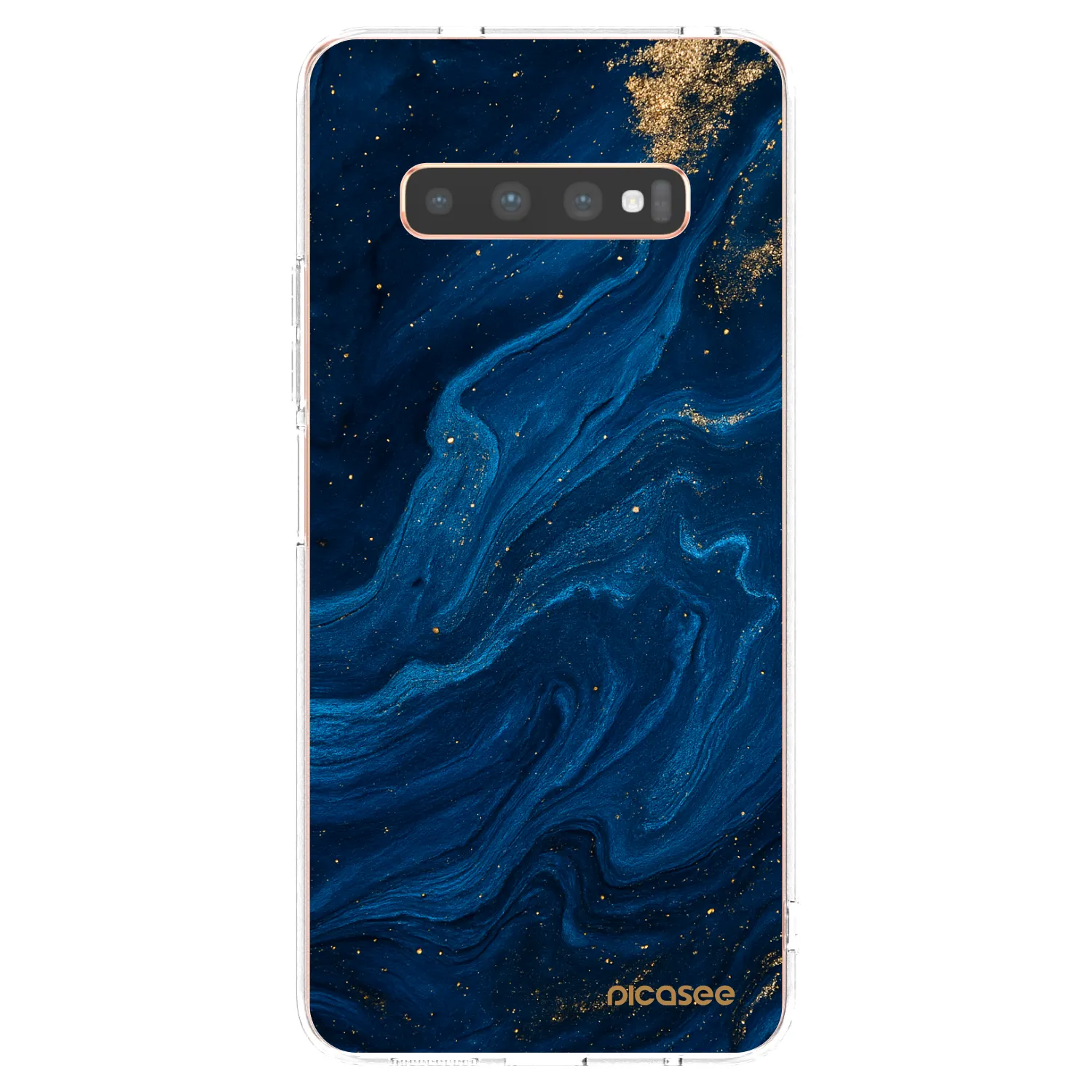 Picasee silikonowe przeźroczyste etui na Samsung Galaxy S10 Plus G975 - Blue