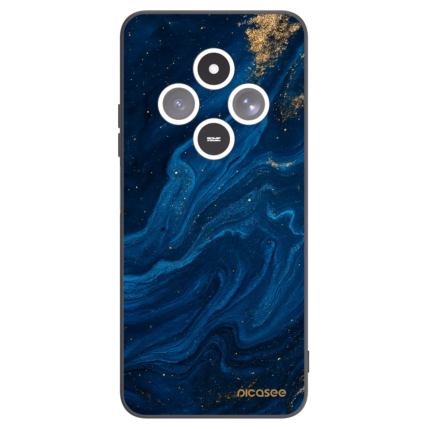 Picasee silikonowe czarne etui na Xiaomi Redmi 14C - Blue