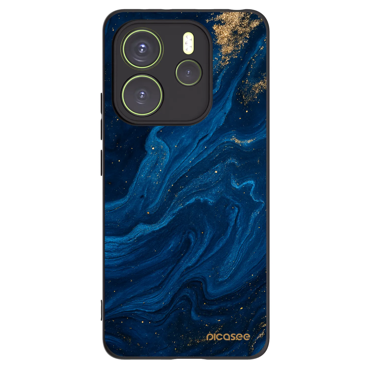 Picasee silikonowe czarne etui na Xiaomi Redmi Note 14 4G - Blue