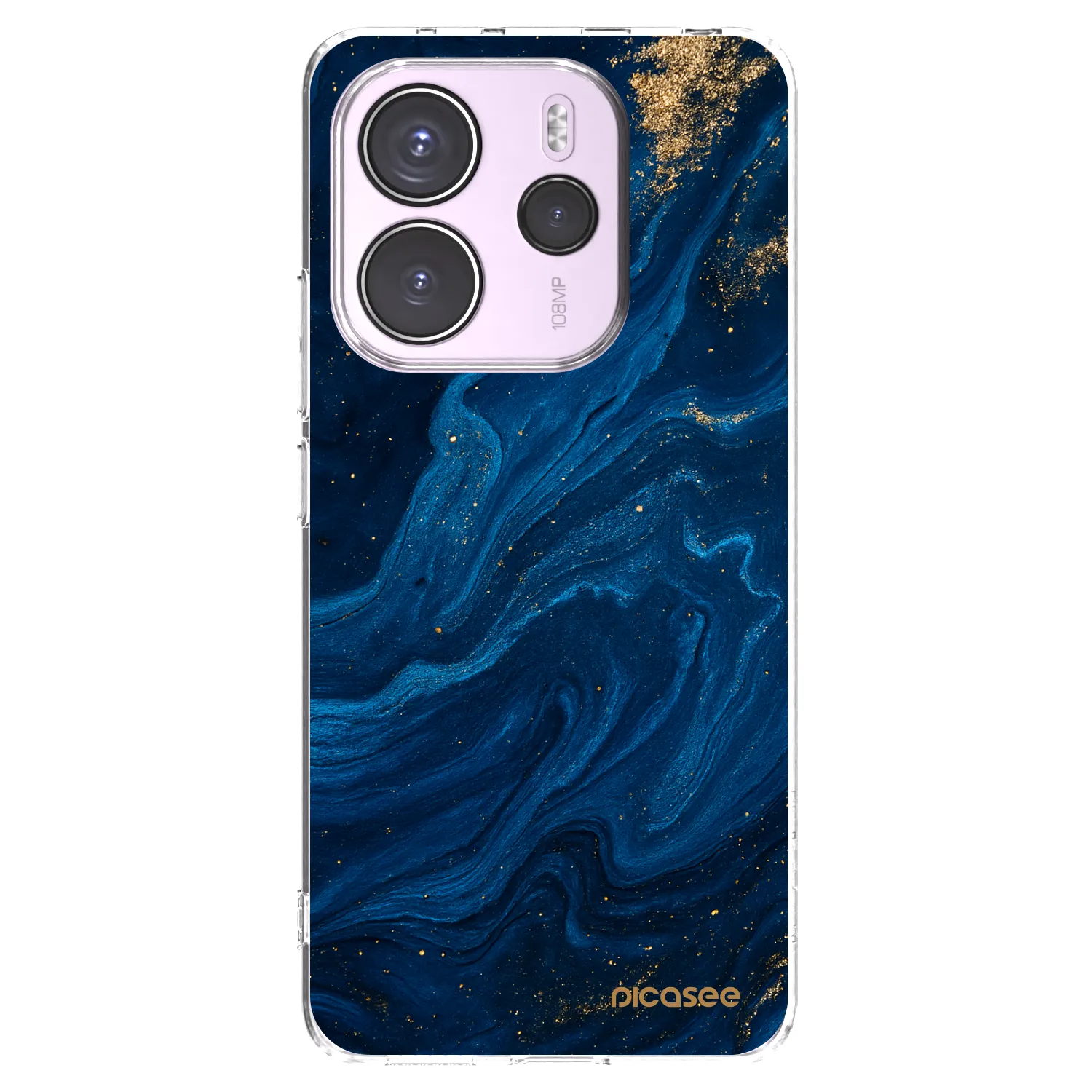 Picasee silikonowe przeźroczyste etui na Xiaomi Redmi Note 14 4G - Blue