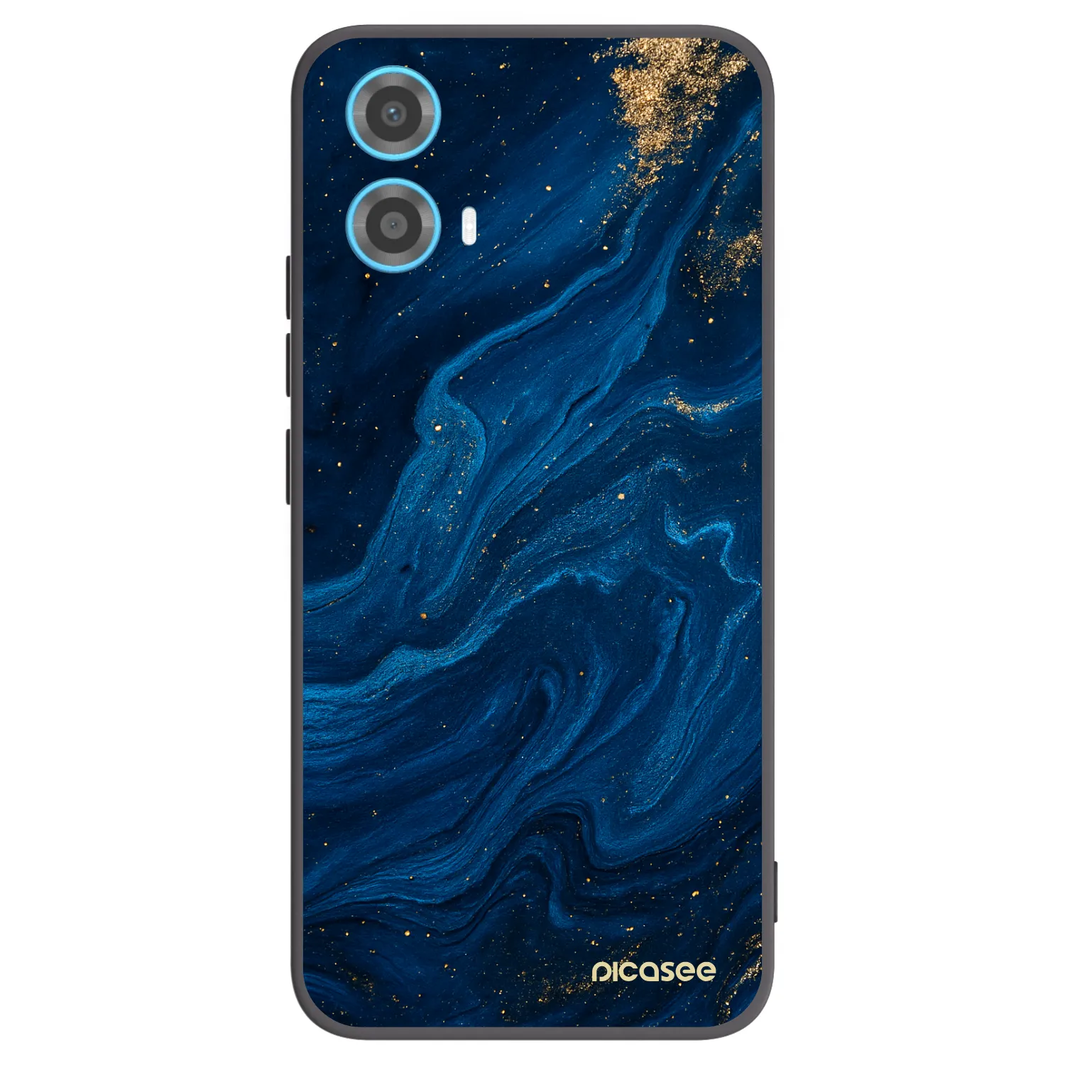 Picasee silikonowe czarne etui na Motorola Moto G34 5G - Blue