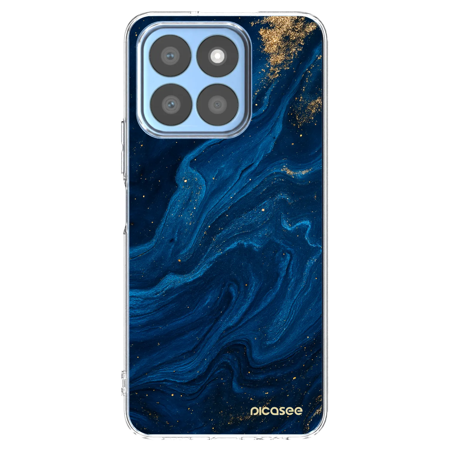 Picasee silikonowe przeźroczyste etui na Honor X8c - Blue