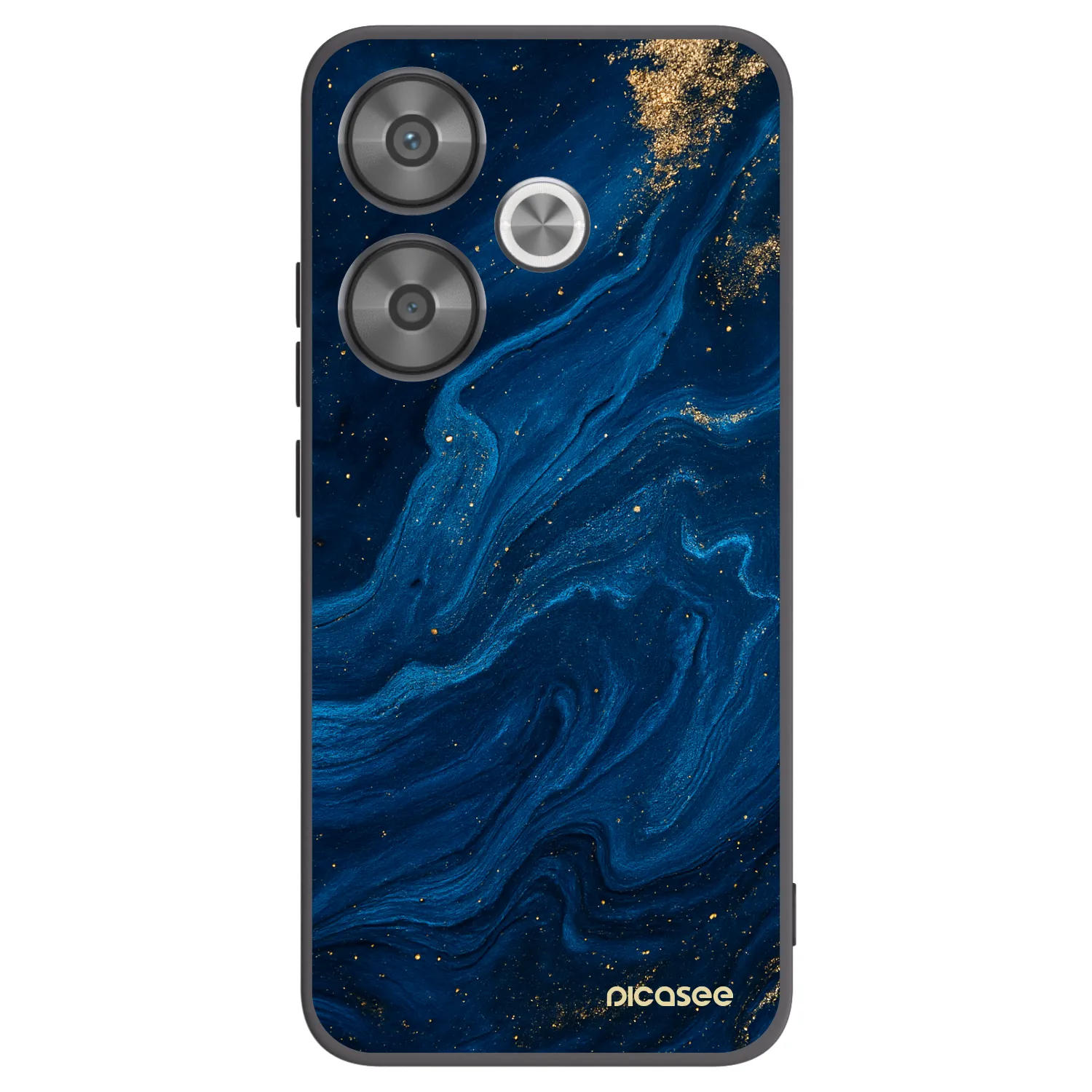 Picasee silikonowe czarne etui na Xiaomi Poco F6 - Blue