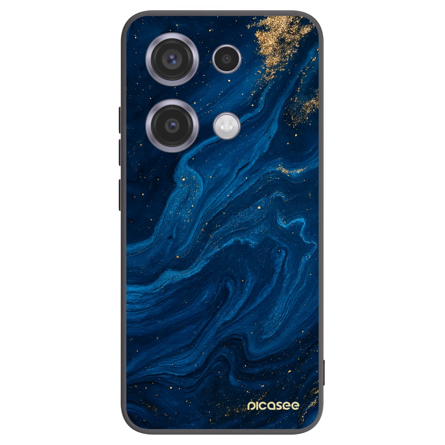 Picasee silikonowe czarne etui na Xiaomi Redmi Note 14S - Blue