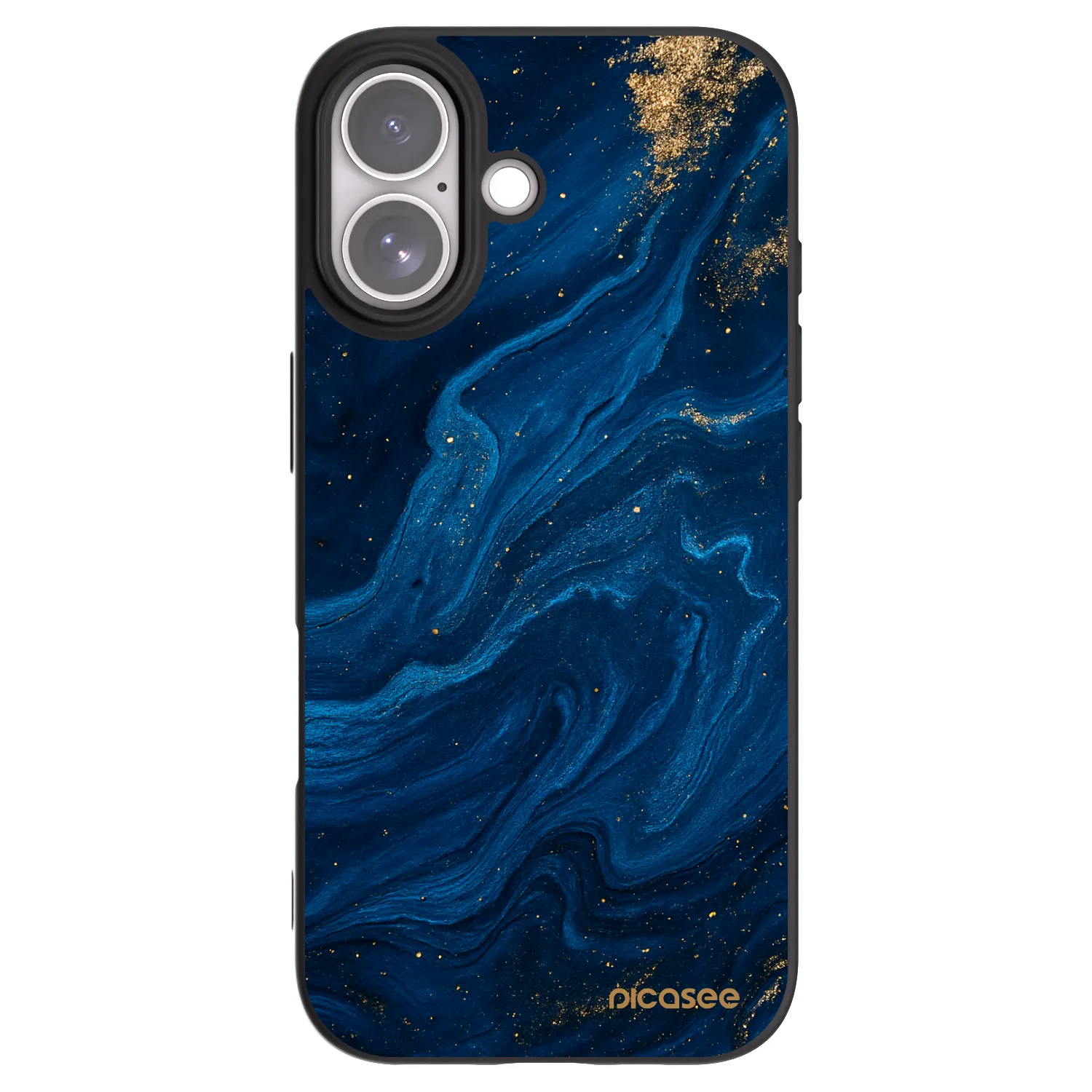 Picasee silikonowe czarne etui na Apple iPhone 17 - Blue