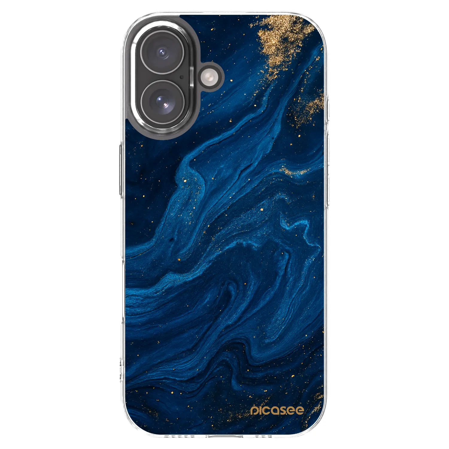 Picasee silikonowe przeźroczyste etui na Apple iPhone 17 - Blue