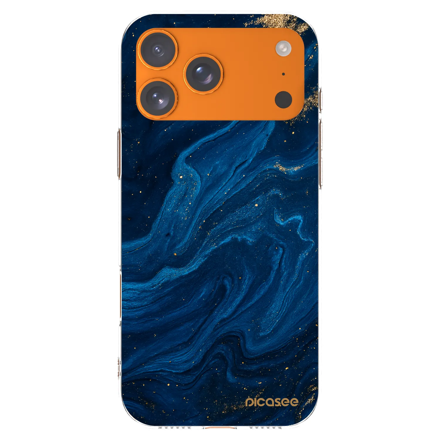 Picasee silikonowe przeźroczyste etui na Apple iPhone 17 Pro Max - Blue