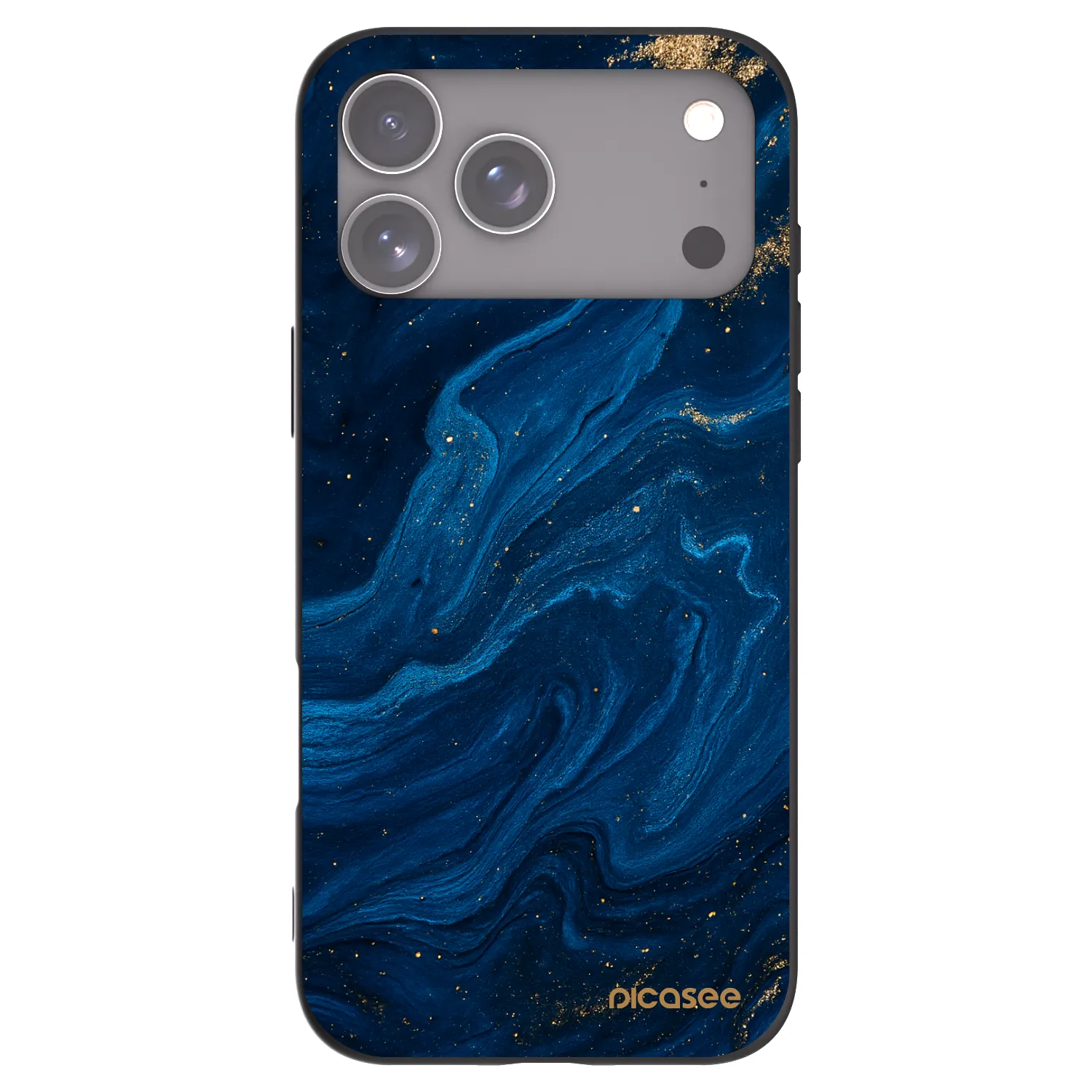 Picasee silikonowe czarne etui na Apple iPhone 17 Pro Max - Blue