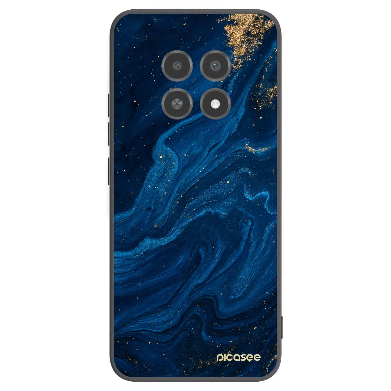Picasee silikonowe czarne etui na Realme 12X - Blue