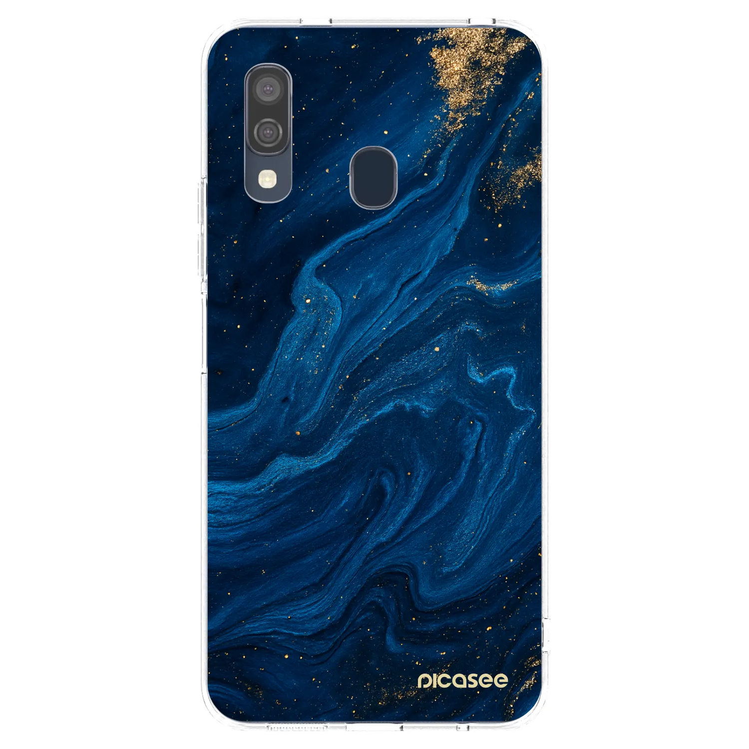 Picasee silikonowe przeźroczyste etui na Samsung Galaxy A40 A405F - Blue