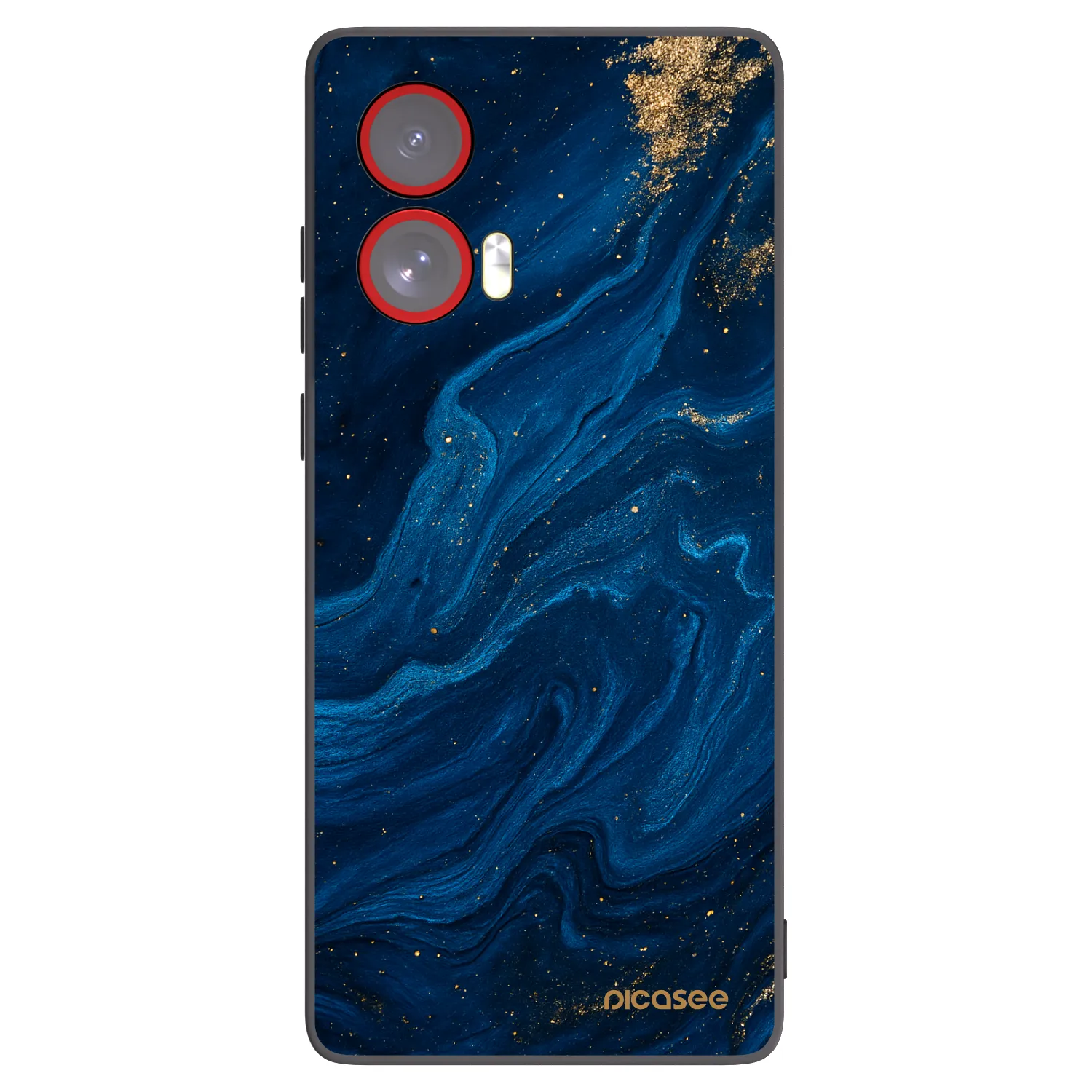 Picasee silikonowe czarne etui na Motorola Edge 50 Fusion - Blue