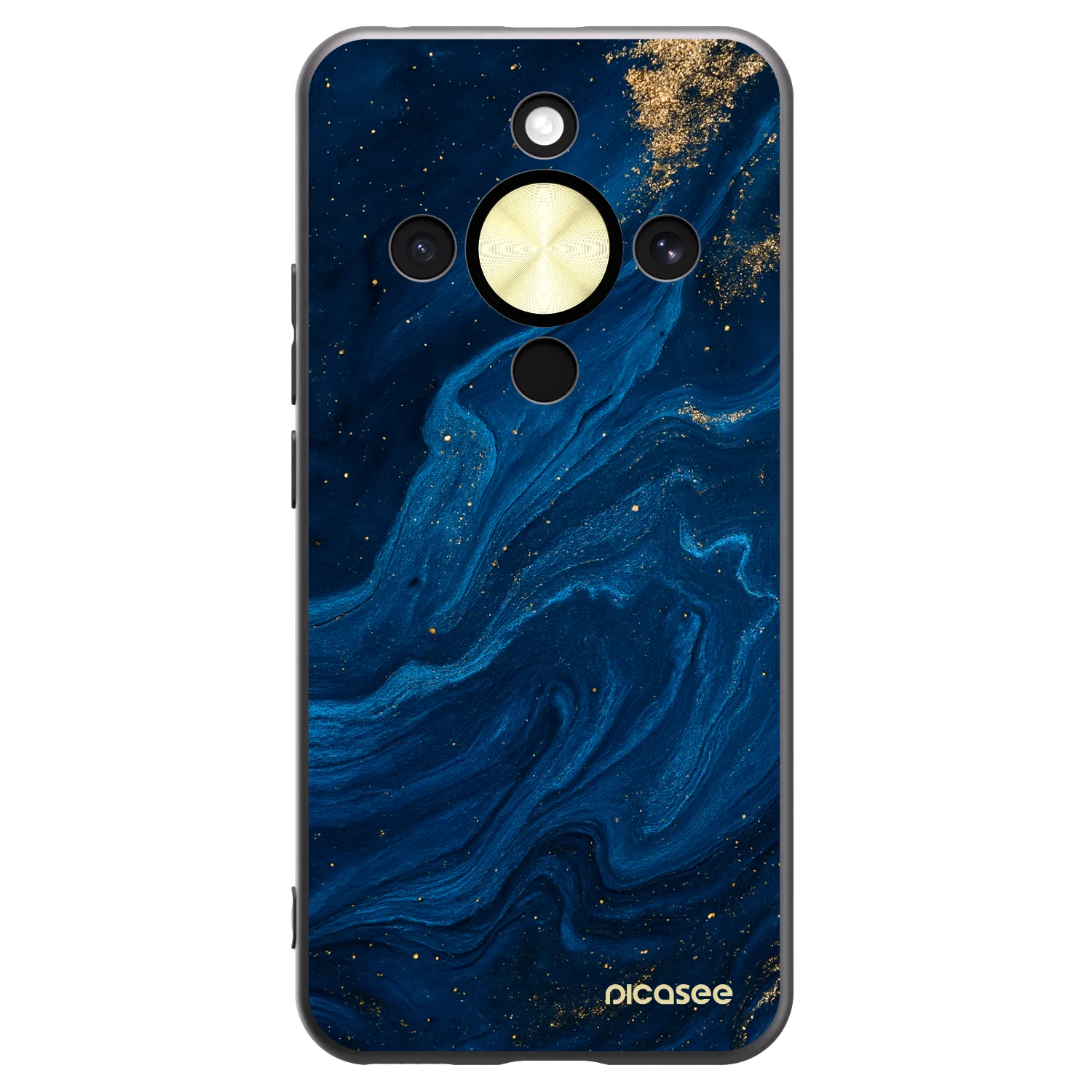 Picasee silikonowe czarne etui na Honor Magic8 Lite 5G - Blue