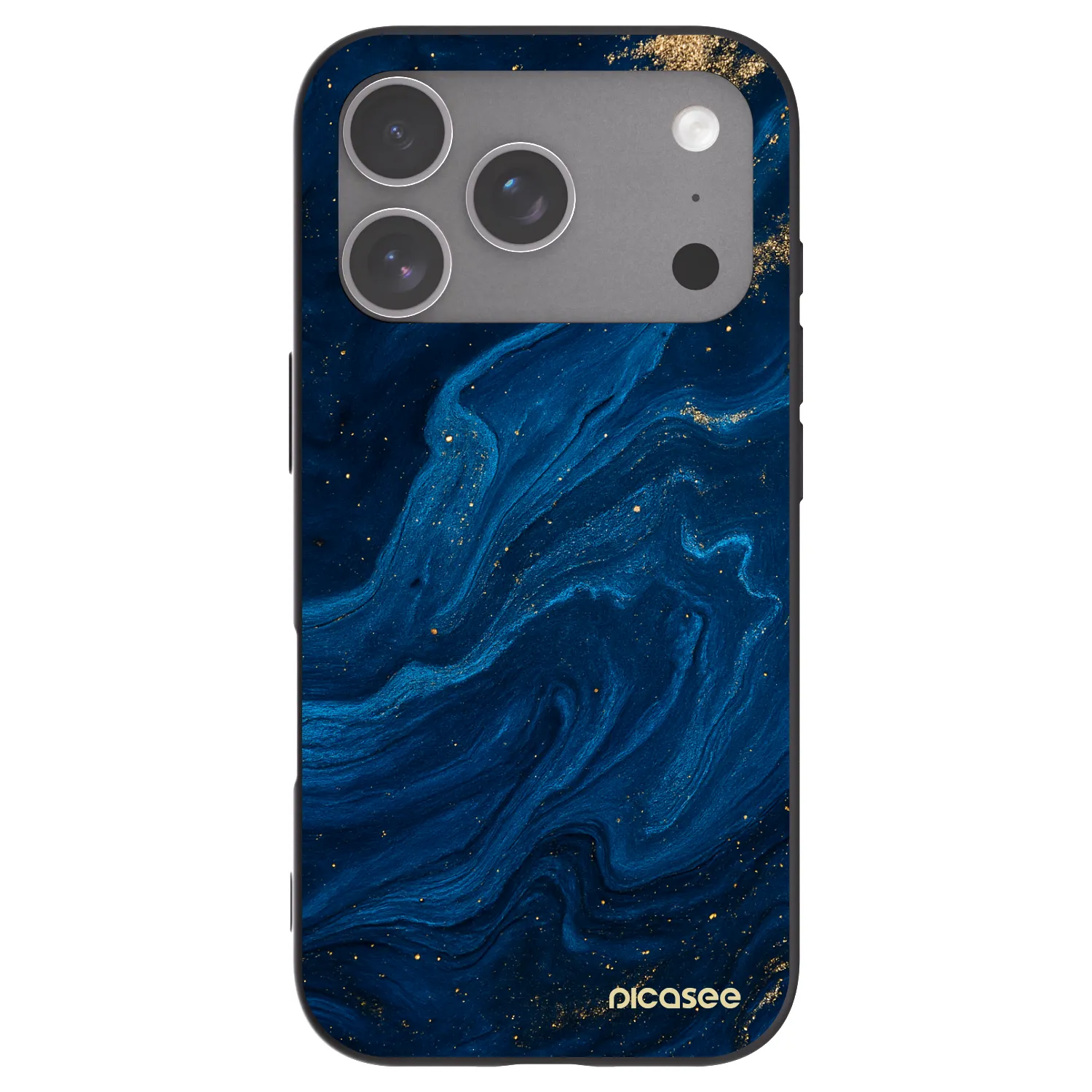 Picasee silikonowe czarne etui na Apple iPhone 18 Pro - Blue