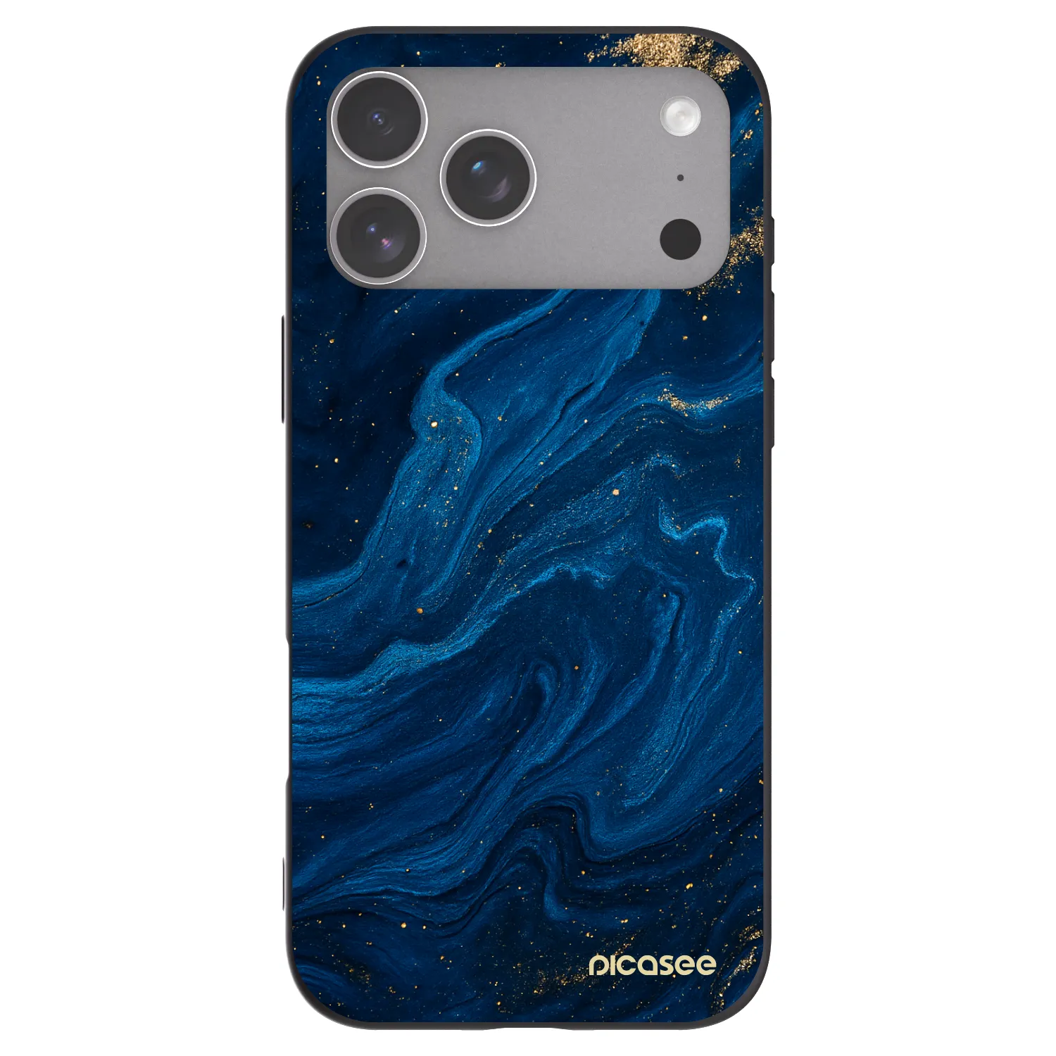 Picasee silikonowe czarne etui na Apple iPhone 18 Pro Max - Blue
