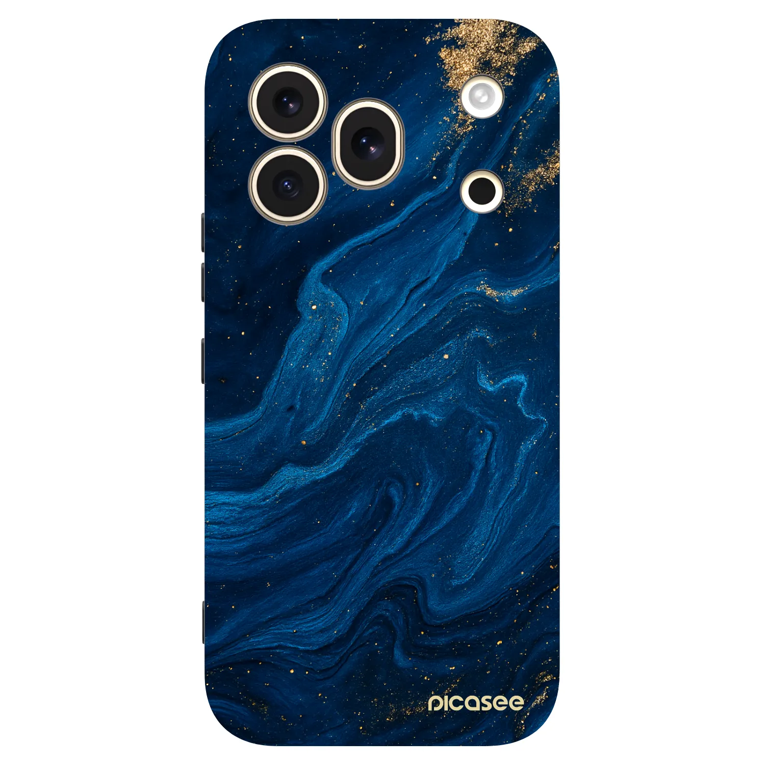 Picasee silikonowe czarne etui na Honor 600 Pro - Blue