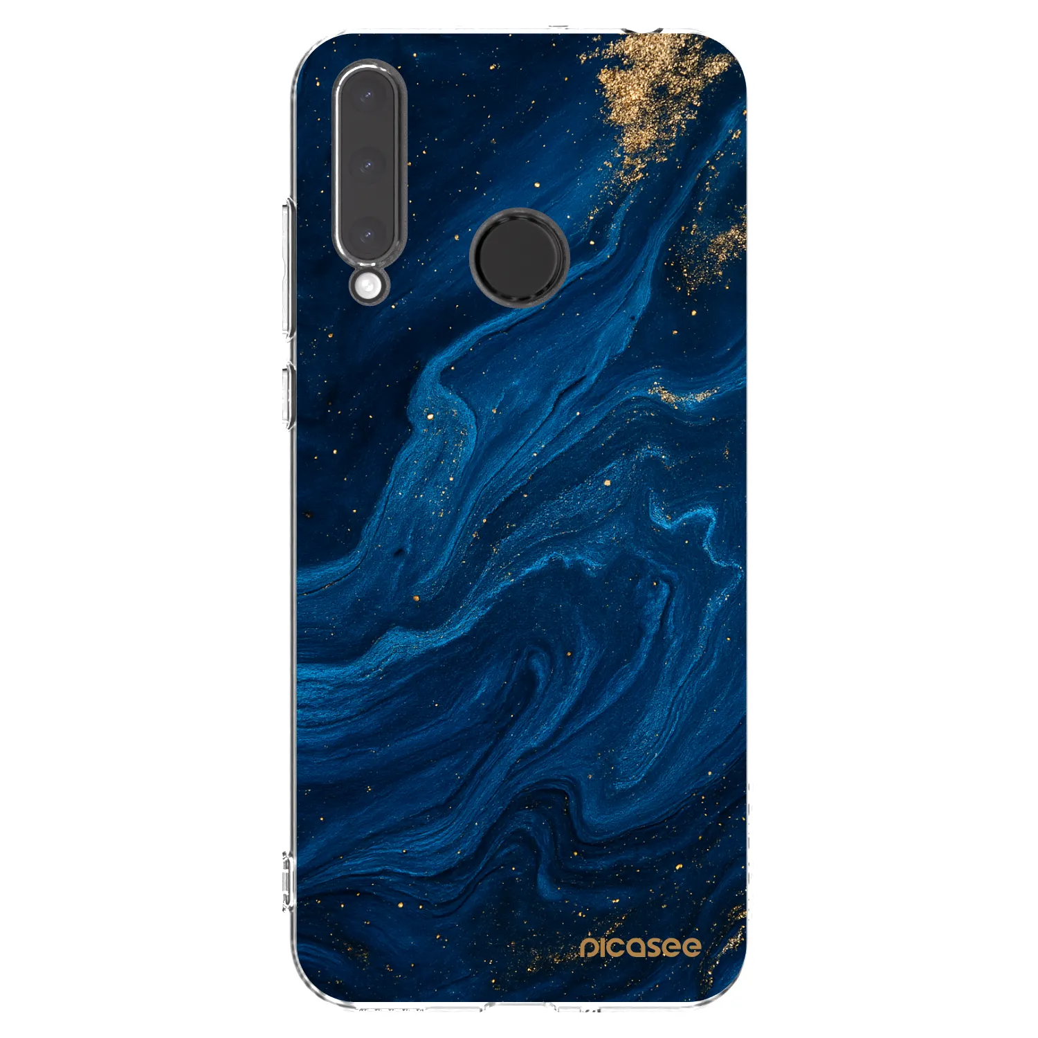 Picasee silikonowe przeźroczyste etui na Honor 20 Lite - Blue