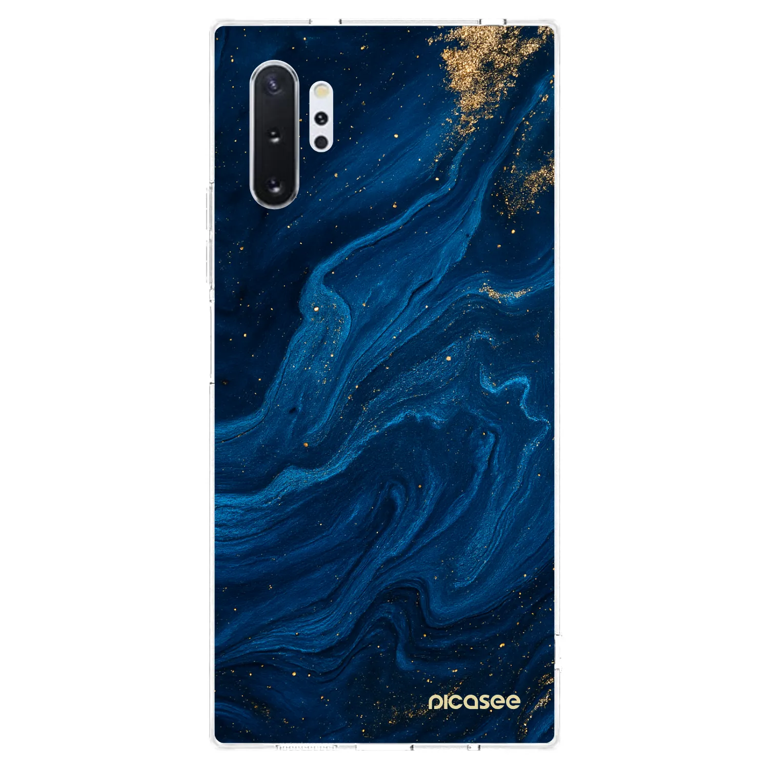Picasee silikonowe przeźroczyste etui na Samsung Galaxy Note 10+ N975F - Blue