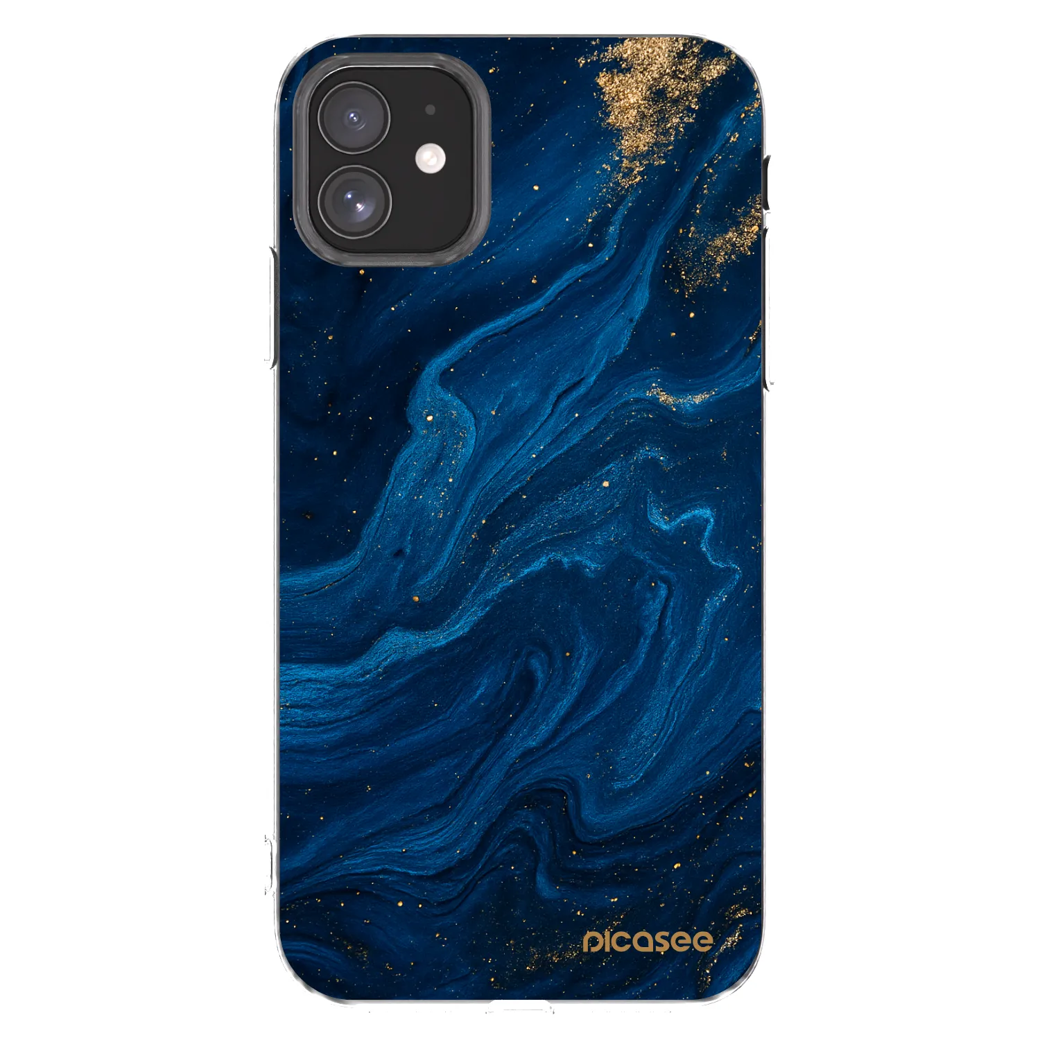 Picasee silikonowe przeźroczyste etui na Apple iPhone 11 - Blue