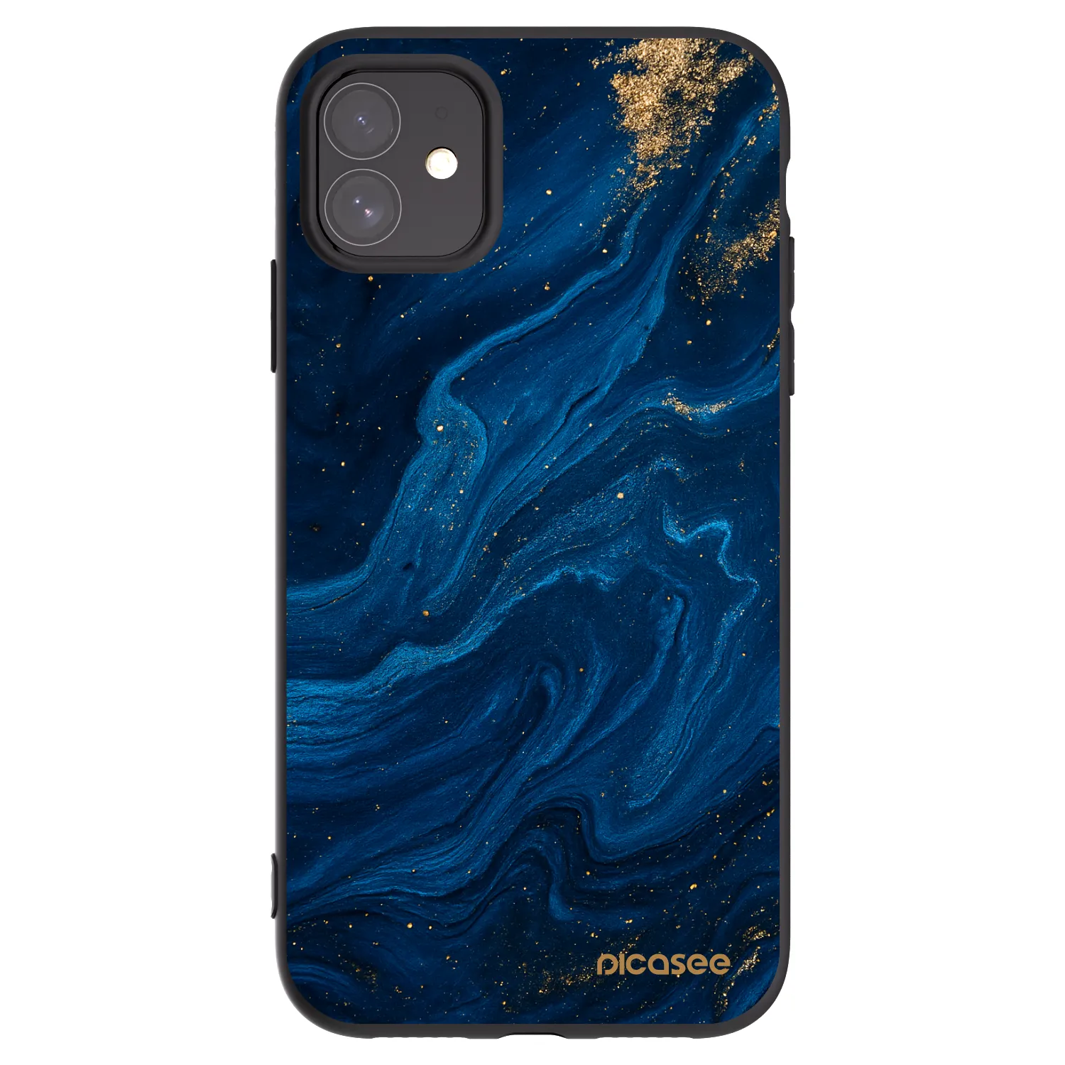 Picasee silikonowe czarne etui na Apple iPhone 11 - Blue