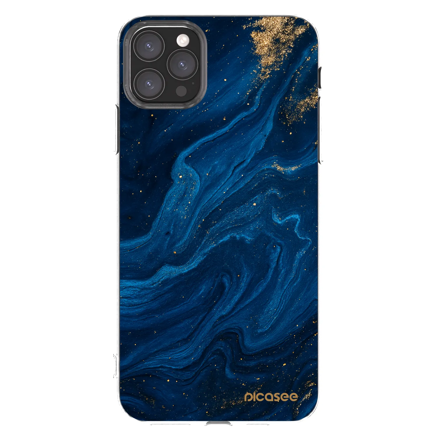 Picasee silikonowe przeźroczyste etui na Apple iPhone 11 Pro Max - Blue