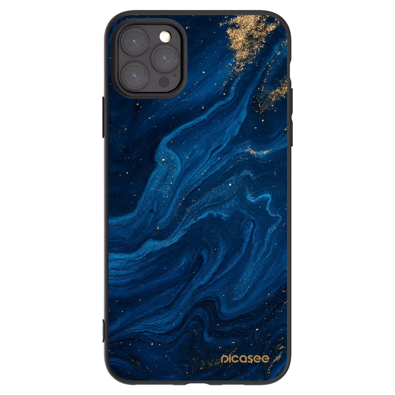 Picasee silikonowe czarne etui na Apple iPhone 11 Pro Max - Blue