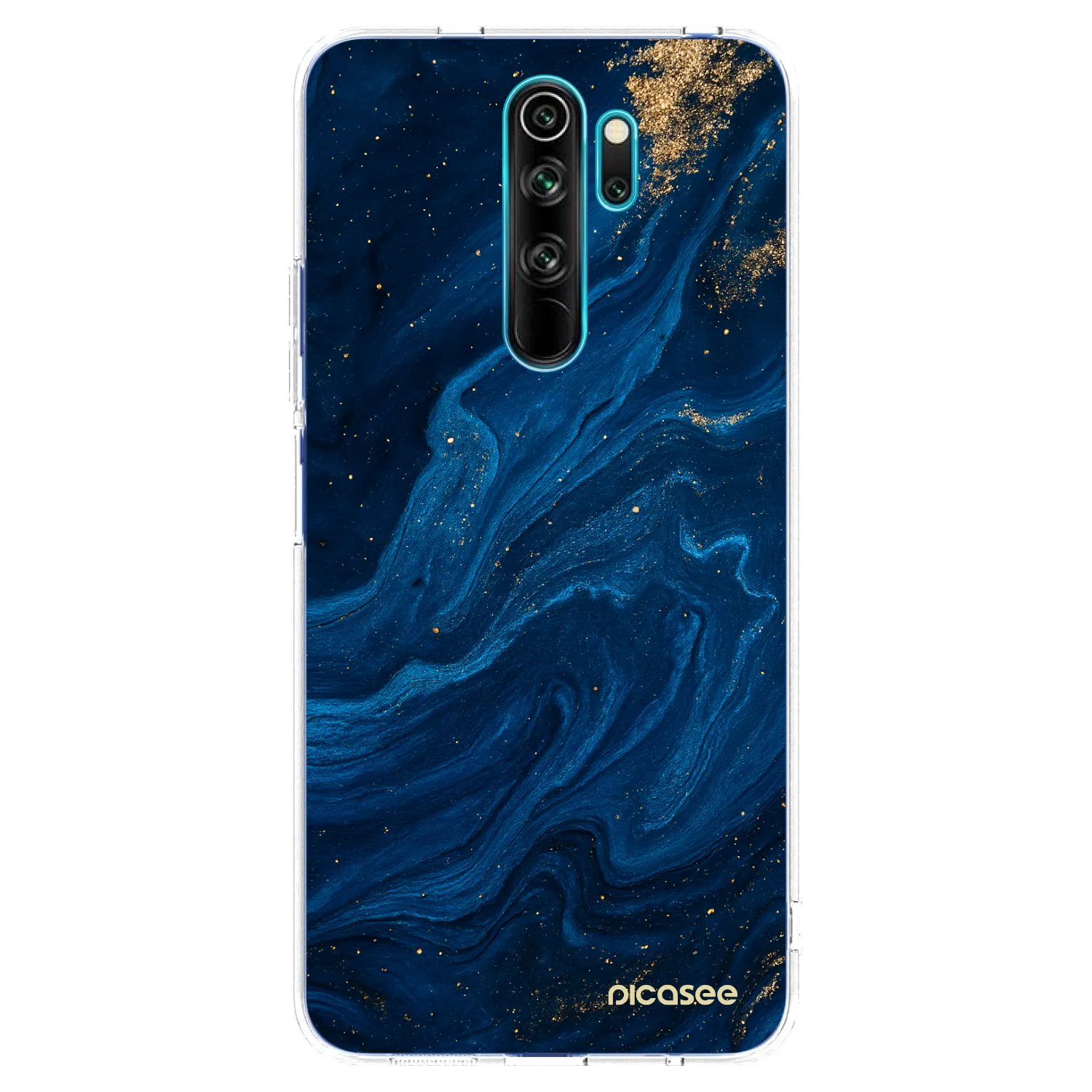 Picasee silikonowe przeźroczyste etui na Xiaomi Redmi Note 8 Pro - Blue