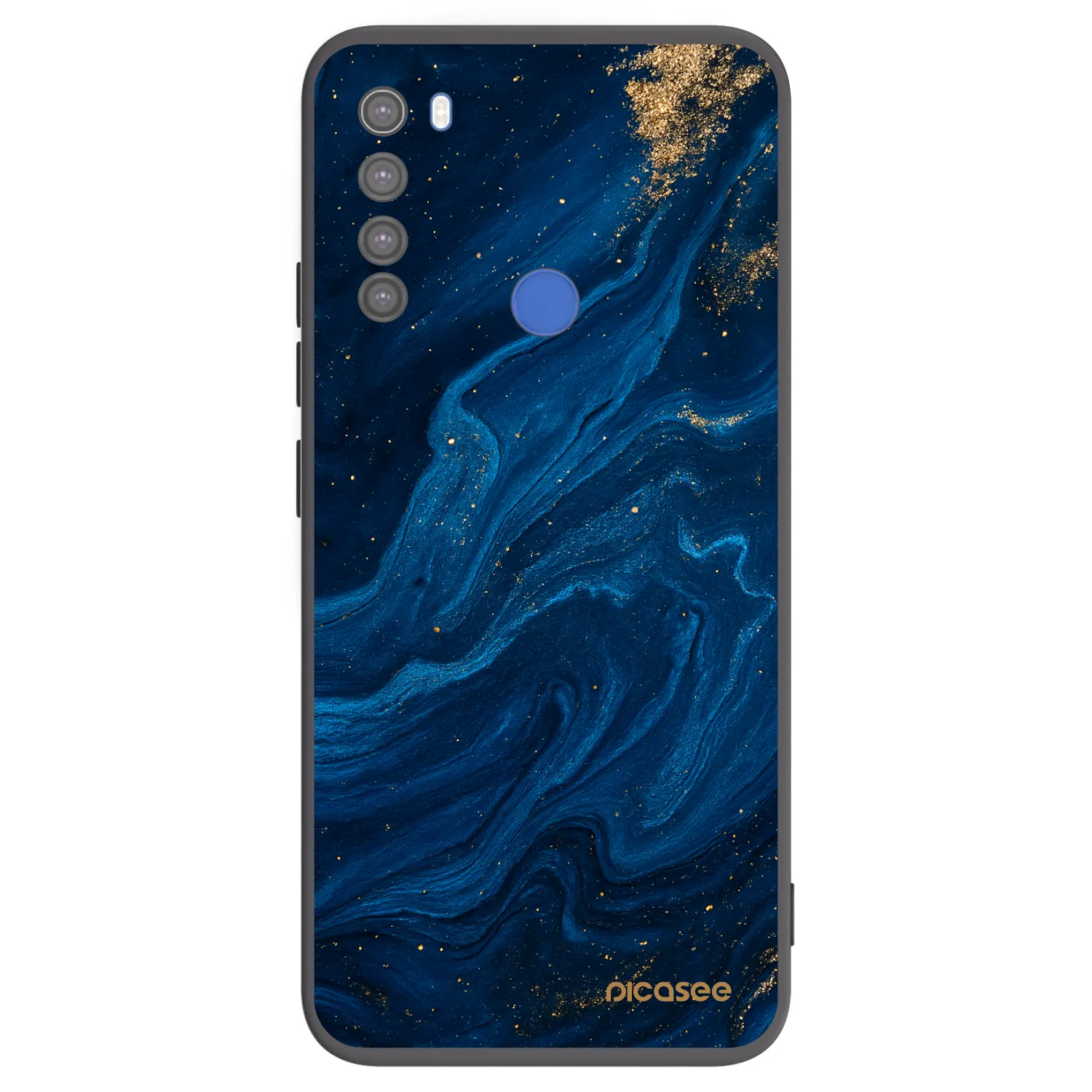 Picasee silikonowe czarne etui na Xiaomi Redmi Note 8T - Blue