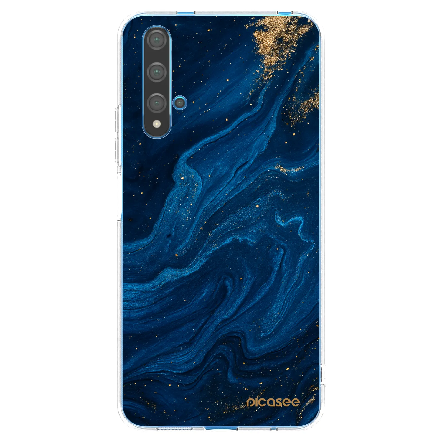 Picasee silikonowe przeźroczyste etui na Huawei Nova 5T - Blue