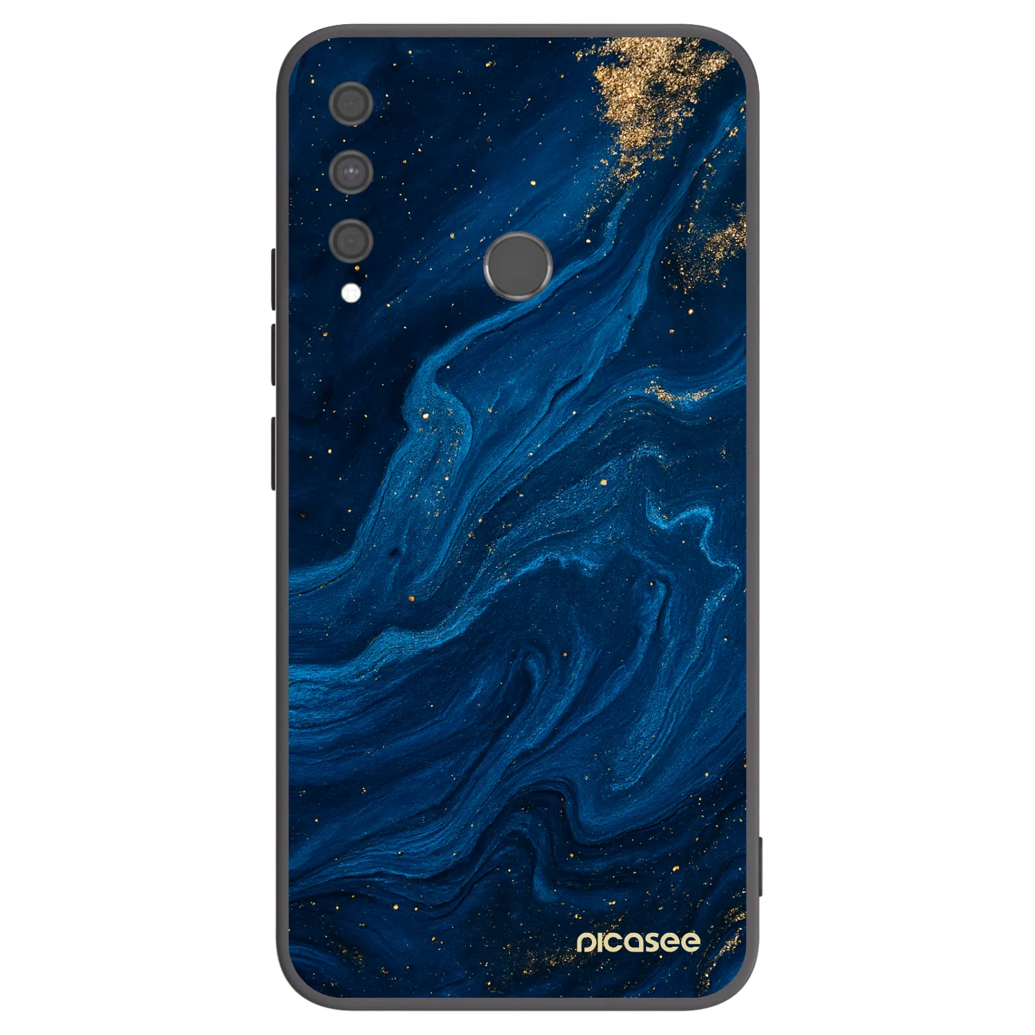 Picasee silikonowe czarne etui na Huawei P40 Lite E - Blue