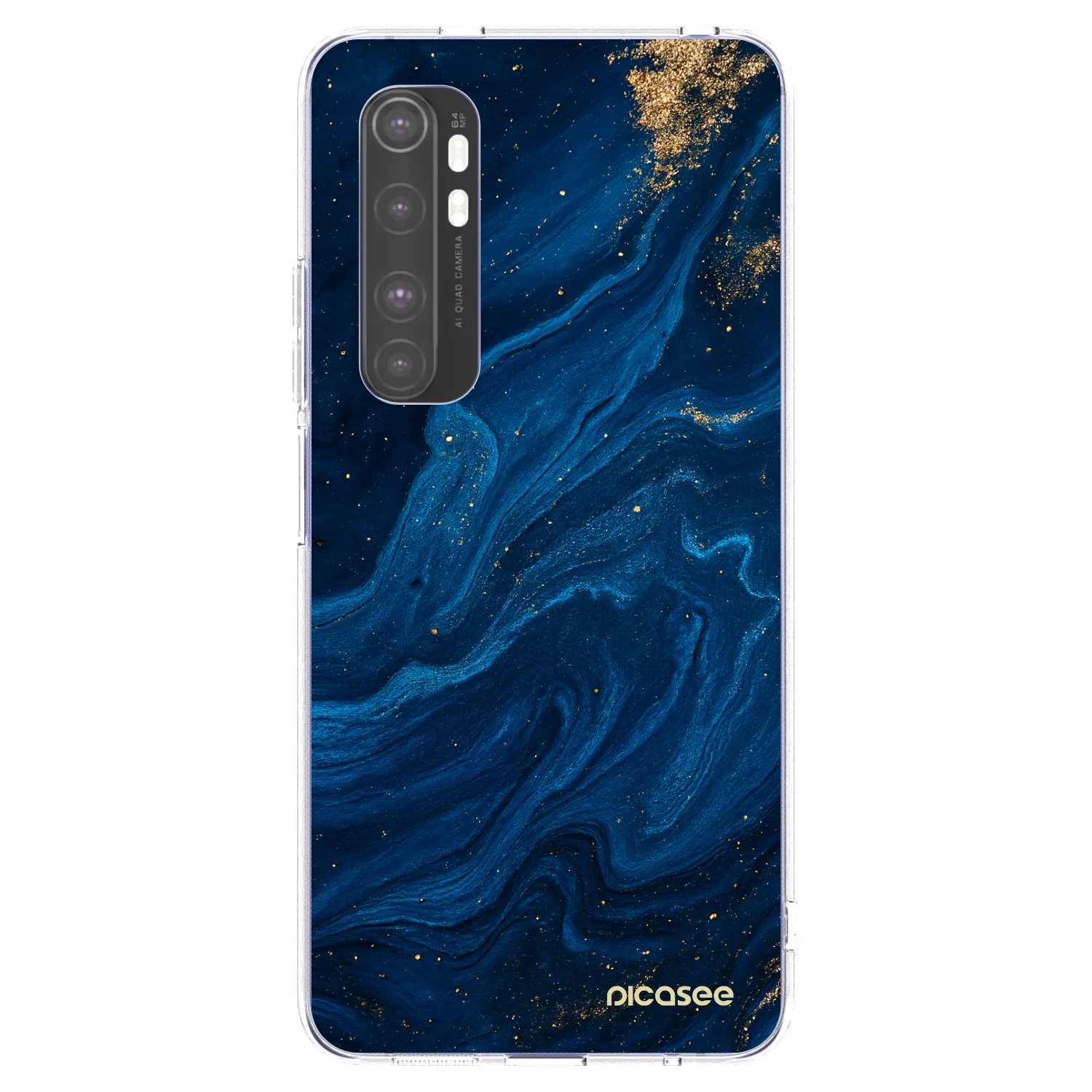 Picasee silikonowe przeźroczyste etui na Xiaomi Mi Note 10 Lite - Blue