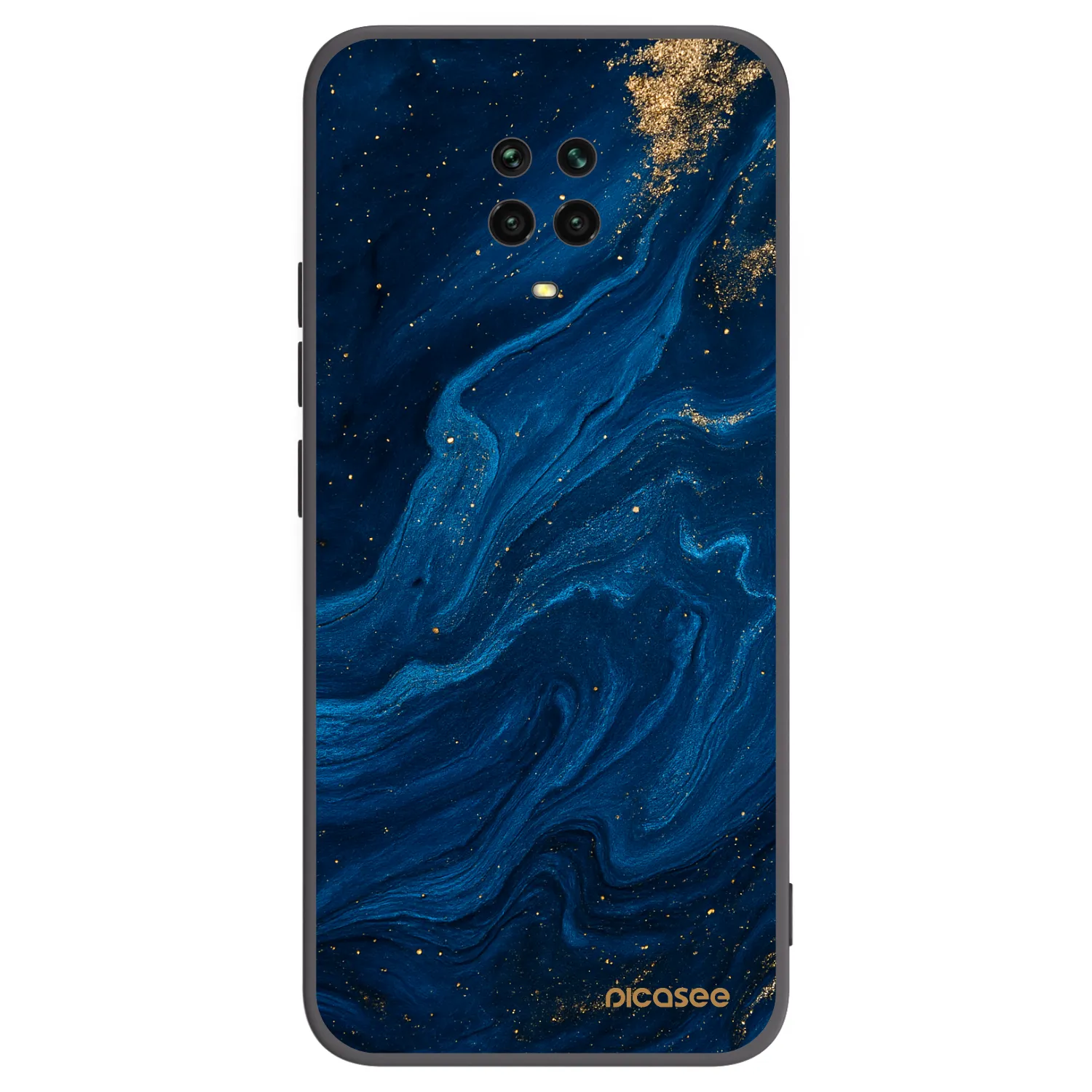 Picasee silikonowe czarne etui na Xiaomi Redmi Note 9S - Blue