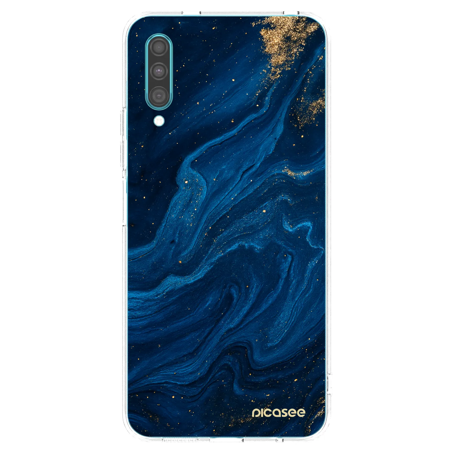 Picasee silikonowe przeźroczyste etui na Samsung Galaxy A30s A307F - Blue