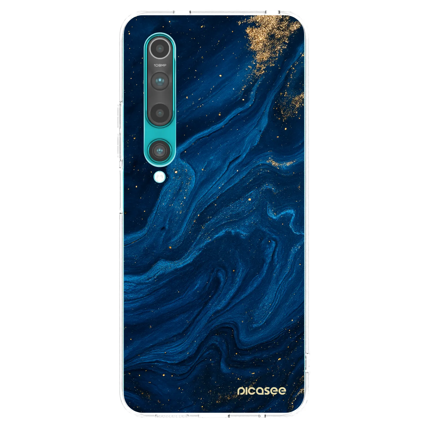 Picasee silikonowe przeźroczyste etui na Xiaomi Mi 10 - Blue