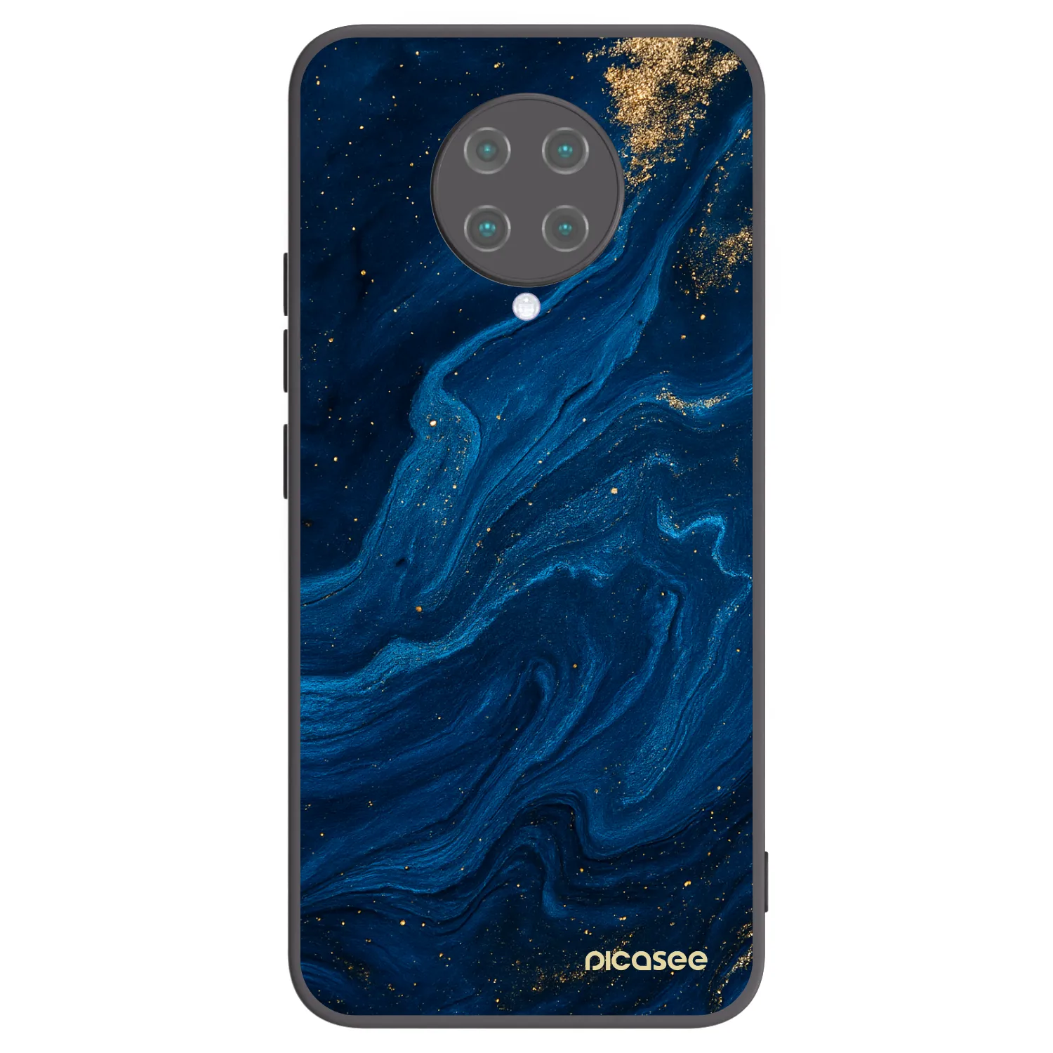 Picasee silikonowe czarne etui na Xiaomi Poco F2 Pro - Blue